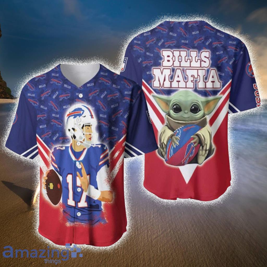 Buffalo Bills NFL Josh Allen Baby Yoda Baseball Jerseys