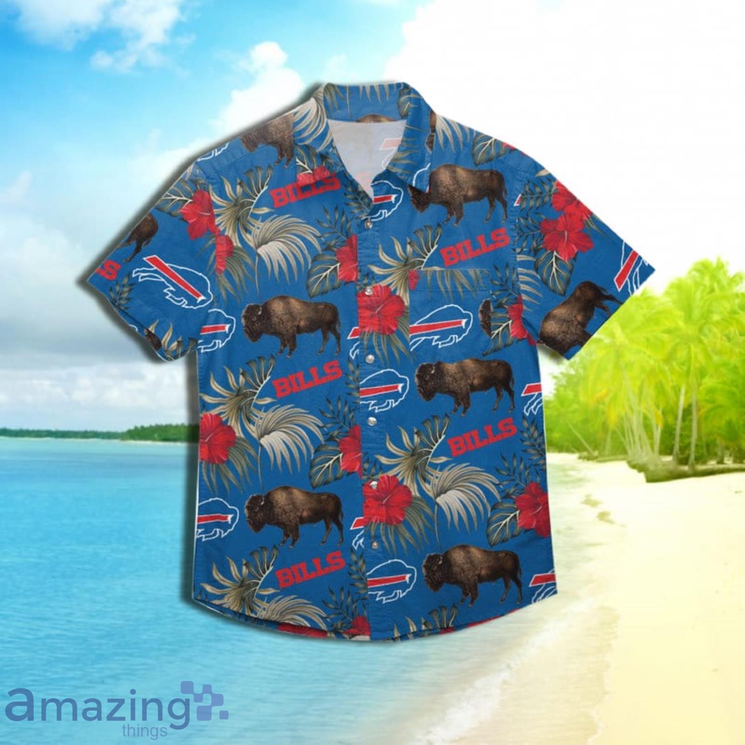 Buffalo Bills Nfl Mens Wildlife Short Sleeve Hawaiian Shirt Product Photo 1