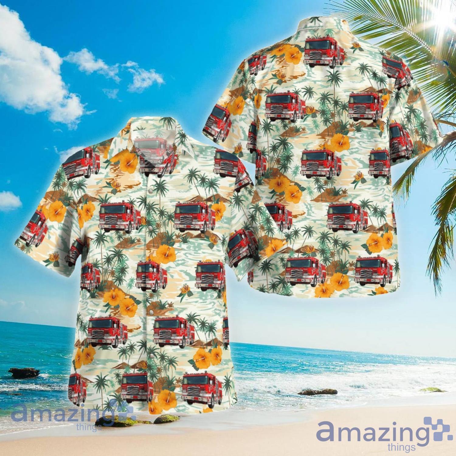 Burien Washington King County Fire District #2 Beach Summer Gift Yellow Flower Hawaiian Shirt Product Photo 1 Burien Washington King County Fire District #2 Beach Summer Gift Yellow Flower Hawaiian Shirt Product Photo 1