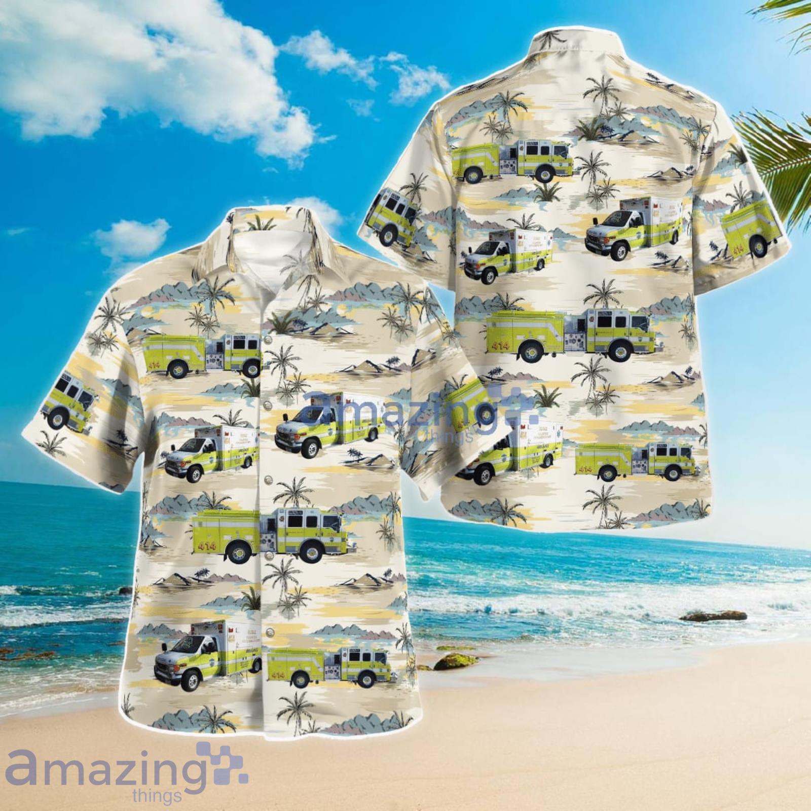 Burke Virginia Burke Volunteer Fire and Rescue Department Fairfax County Fire Station 14 Summer Gift Hawaiian Shirt Product Photo 1