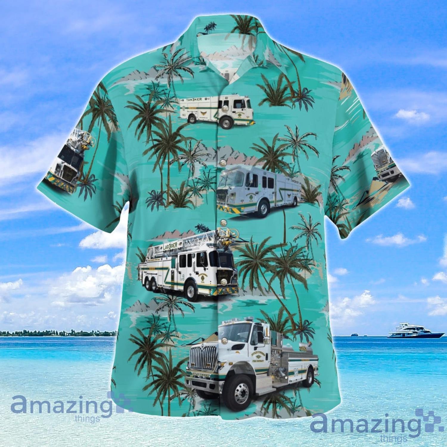 Butler Township Volunteer Fire District Station 3 Butler Pennsylvania Beach Summer Gift Hawaiian Shirt image Butler Township Volunteer Fire District Station 3 Butler Pennsylvania Beach Summer Gift Hawaiian Shirt Product Photo 2