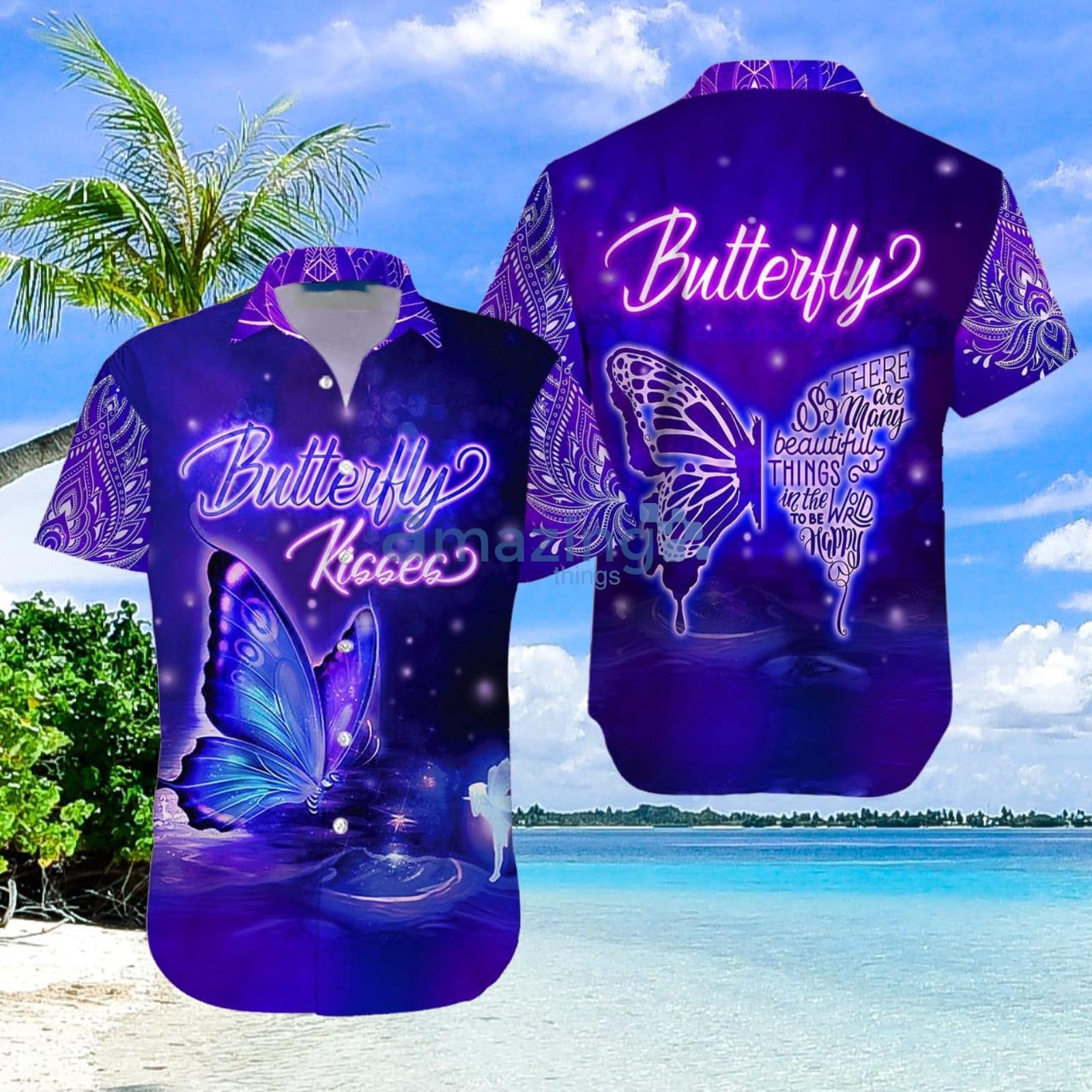 Butterfly Kisses Aloha Hawaiian Shirts Summer Gift For Men And Women Product Photo 1