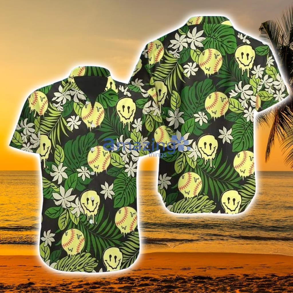 Buy Softball Smiley Hot Summer Vibe Tropical Hawaiian Aloha Shirts - Buy Softball Smiley Hot Summer Vibe Tropical Hawaiian Aloha Shirts_6376