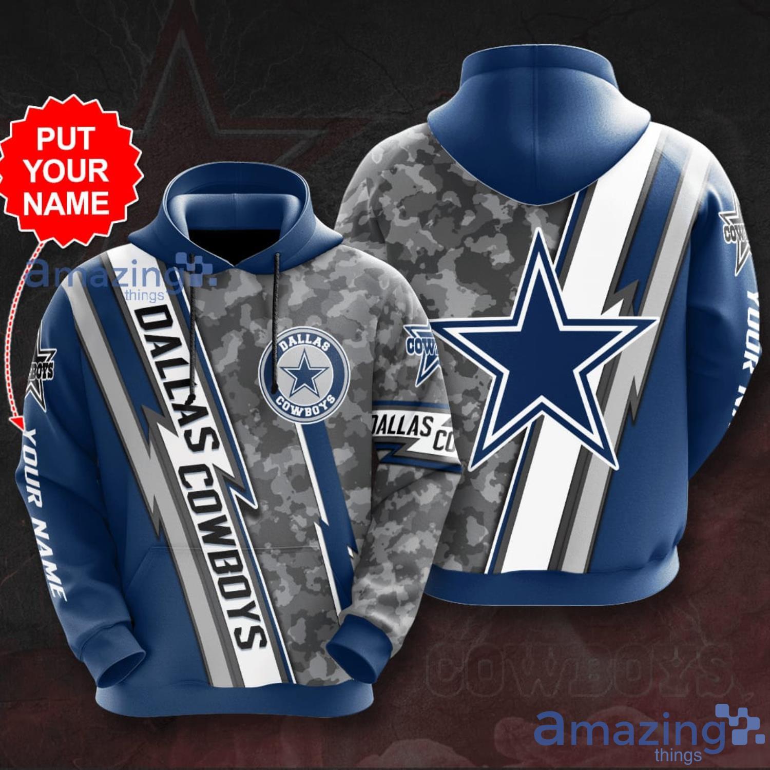 Dallas Cowboys Hunting Camo 3D Hoodie All Over Print Dallas Cowboys Gifts  For Dad - T-shirts Low Price