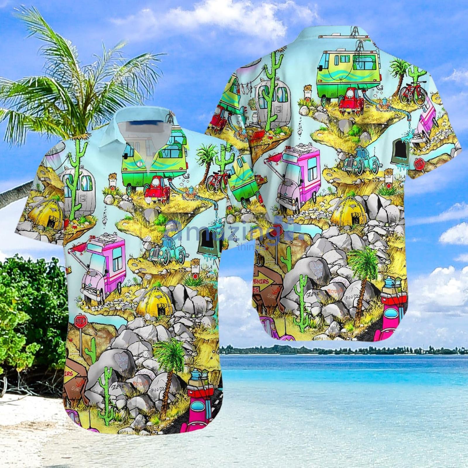 Cartoon Campers Aloha Hawaiian Shirts Summer Gift For Men And Women Product Photo 1