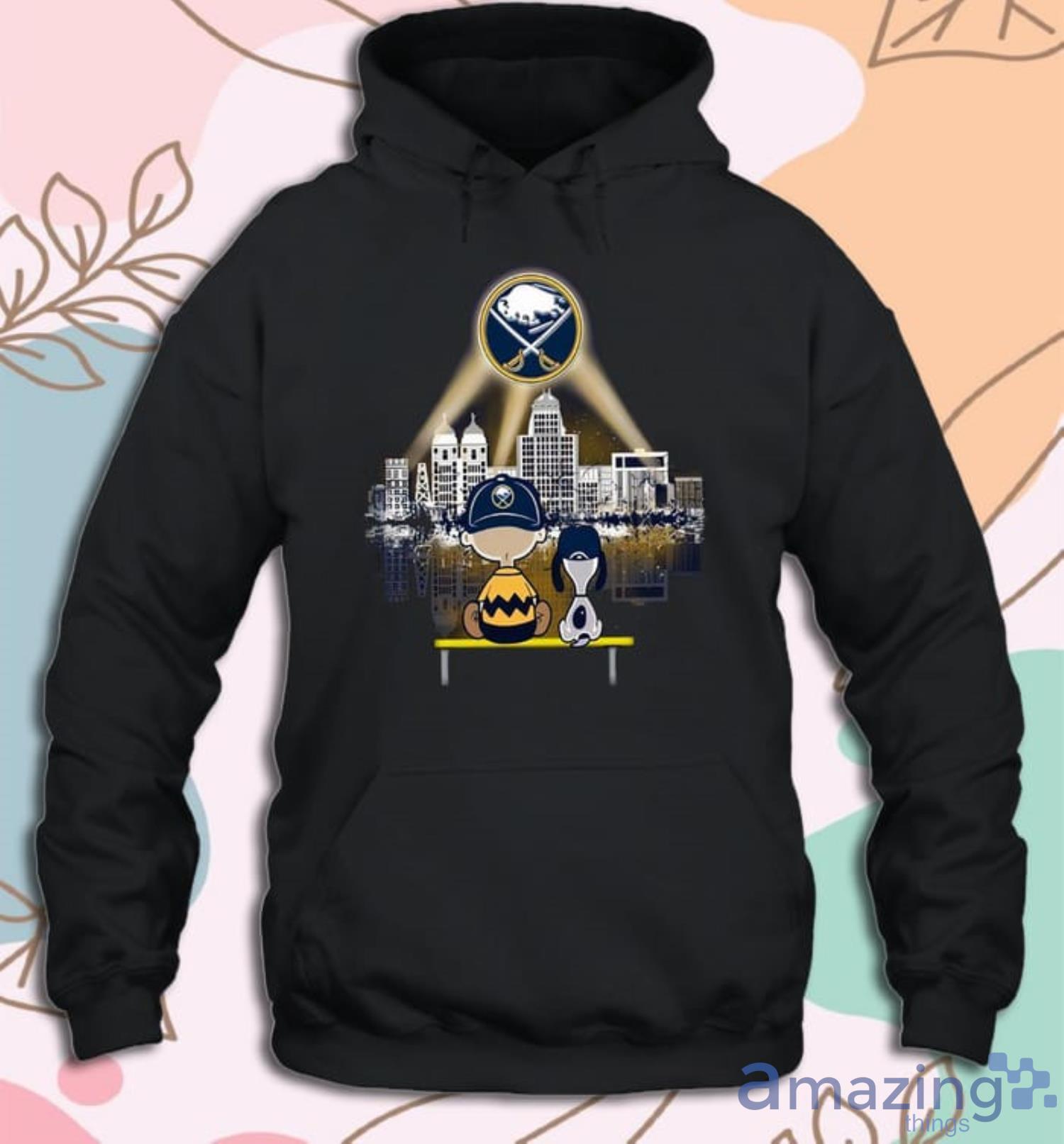 Charlie Brown And Snoopy Watching City Buffalo Sabresls T-shirt Product Photo 1