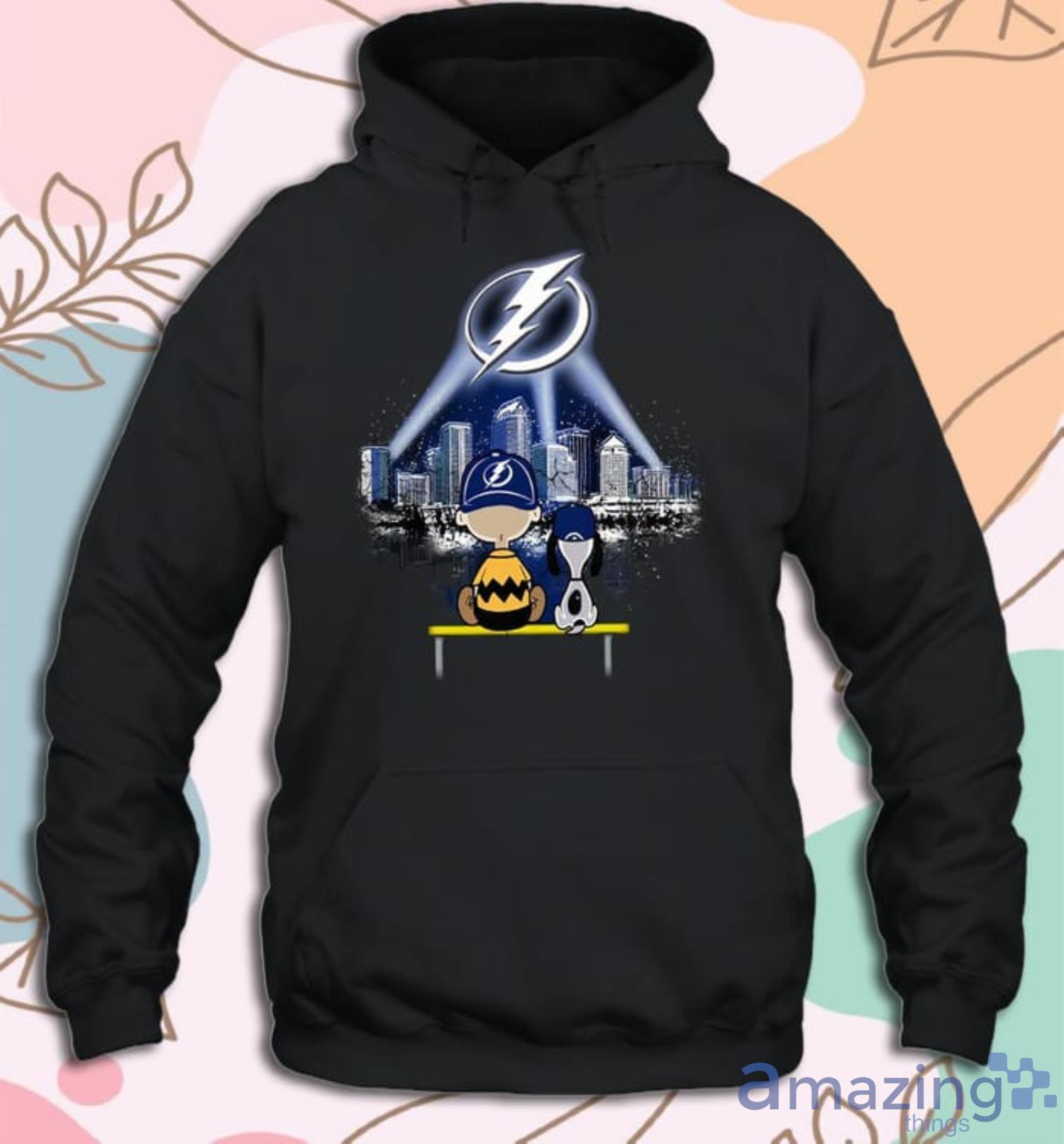 Charlie Brown And Snoopy Watching Florida City Tampa Bay Lightning T-shirt Product Photo 1