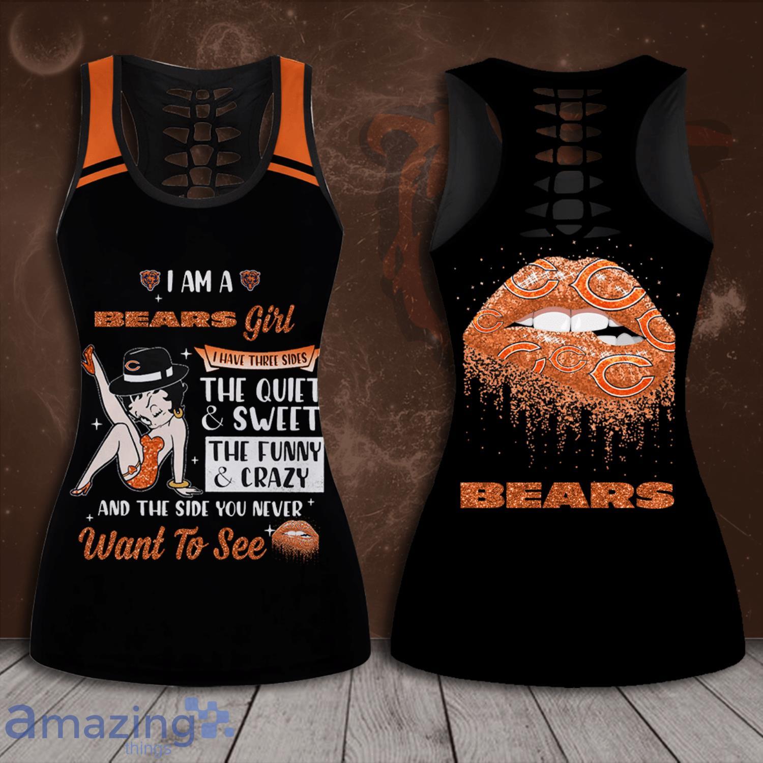 Chicago Bears I Am A Bears Girl All Over Print 3D Combo Hollow Tank Top And  Leggings For Women