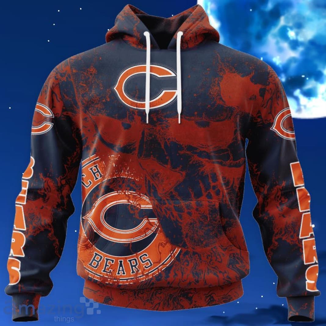 Chicago Bears Custom Name And Number 3D Hoodie