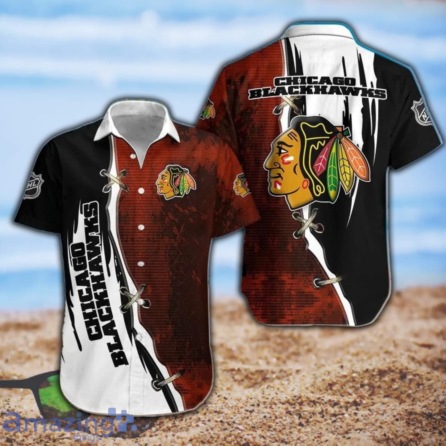 Chicago Blackhawks Hawaiian Shhirt Gift For Fans Product Photo 1 Chicago Blackhawks Hawaiian Shhirt Gift For Fans Product Photo 1