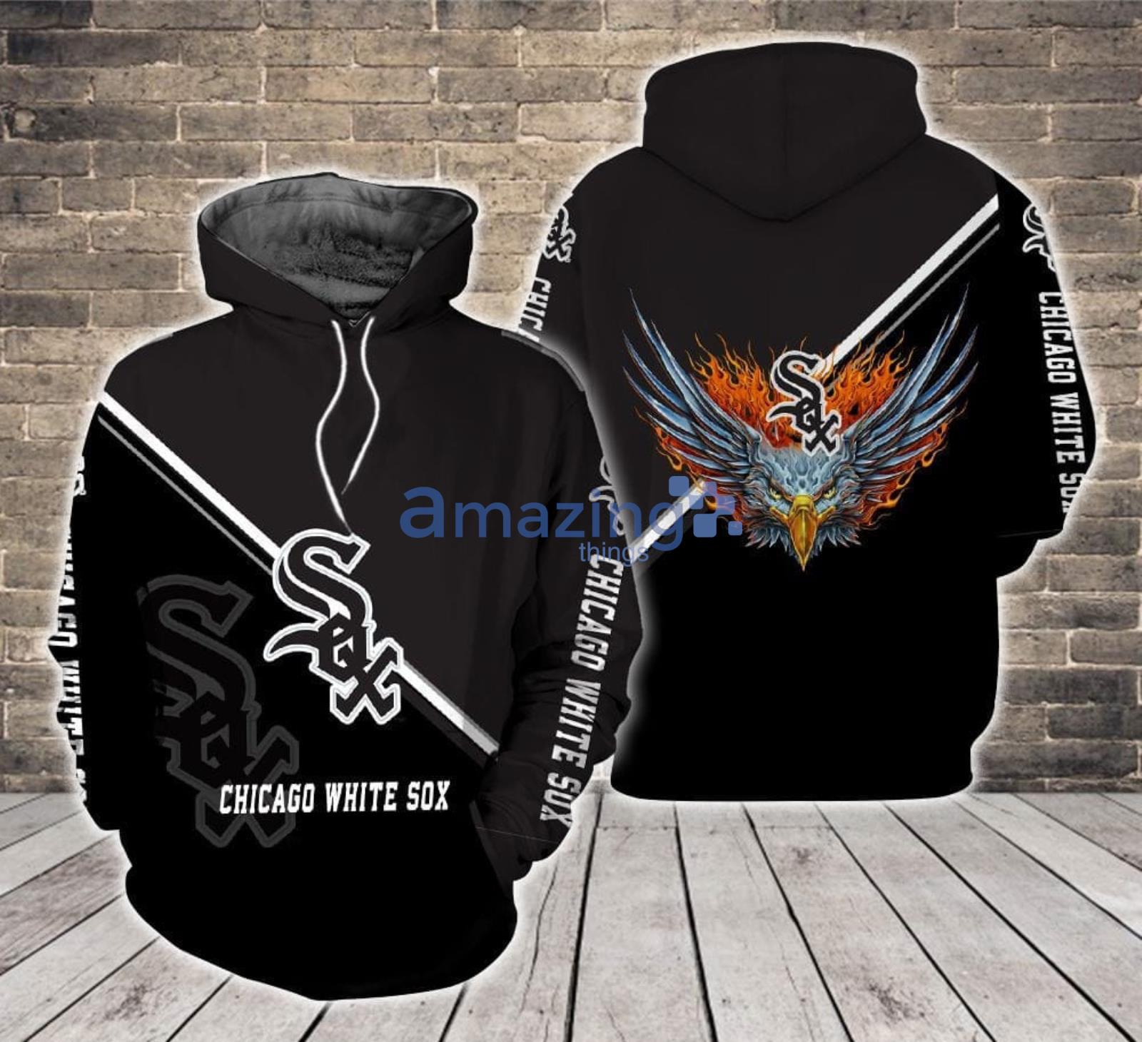Chicago White Sox Logo Fire Eagle All Over Print 3D Hoodie Product Photo 1