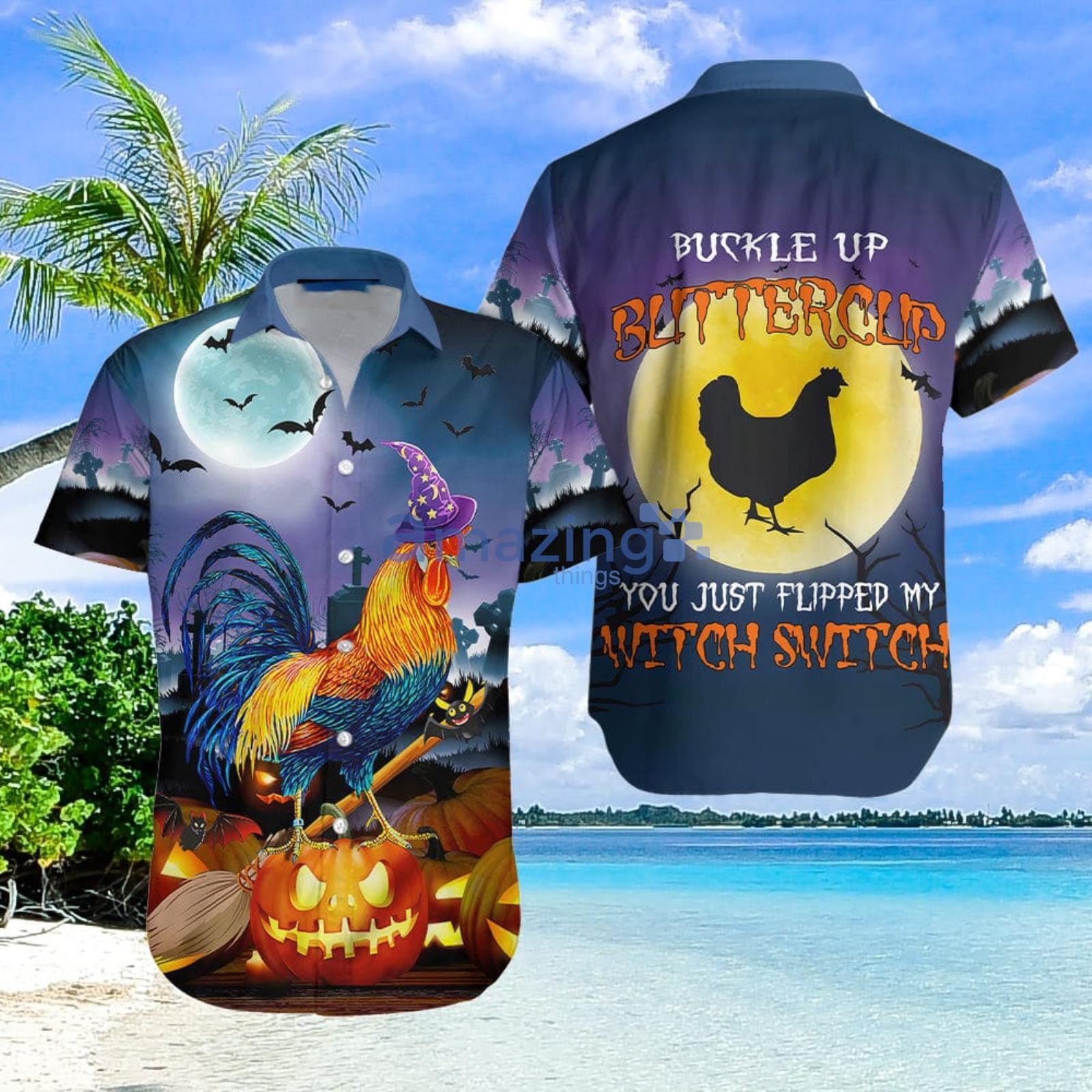 Chicken Halloween Aloha Hawaiian Shirt Men And Women Summer Gift Product Photo 1