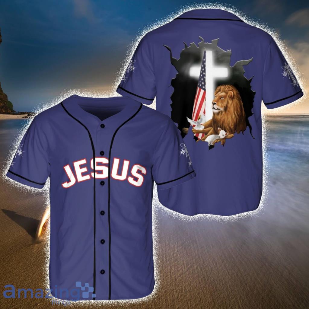 Christian And Lion Jesus Cross Baseball Jerseys  Shirt - Christian And Lion Jesus Cross Baseball Jerseys  Shirt
