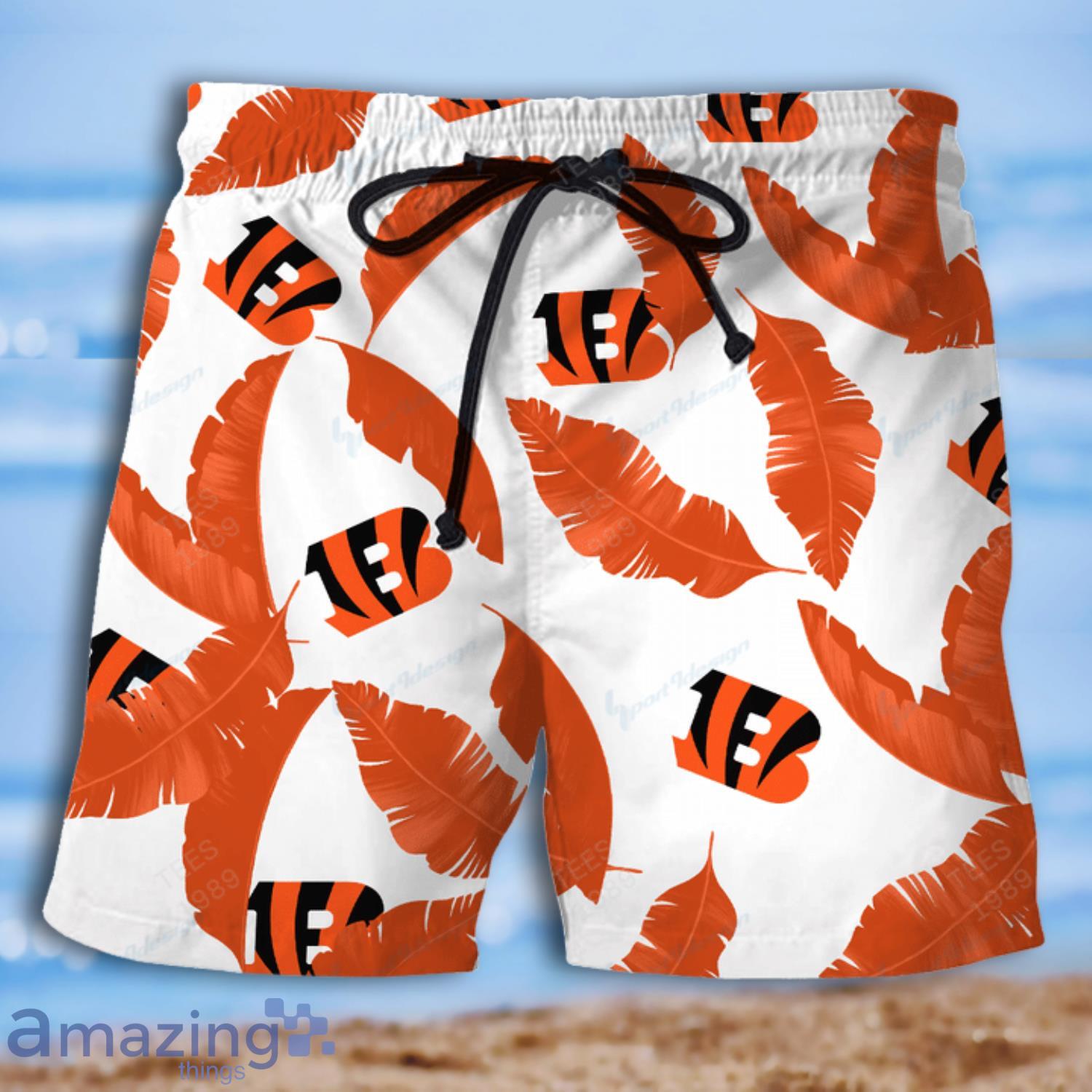 Cincinnati Bengals Banana Leave Tropical Pattern Hawaiian Shirt And Short Product Photo 1