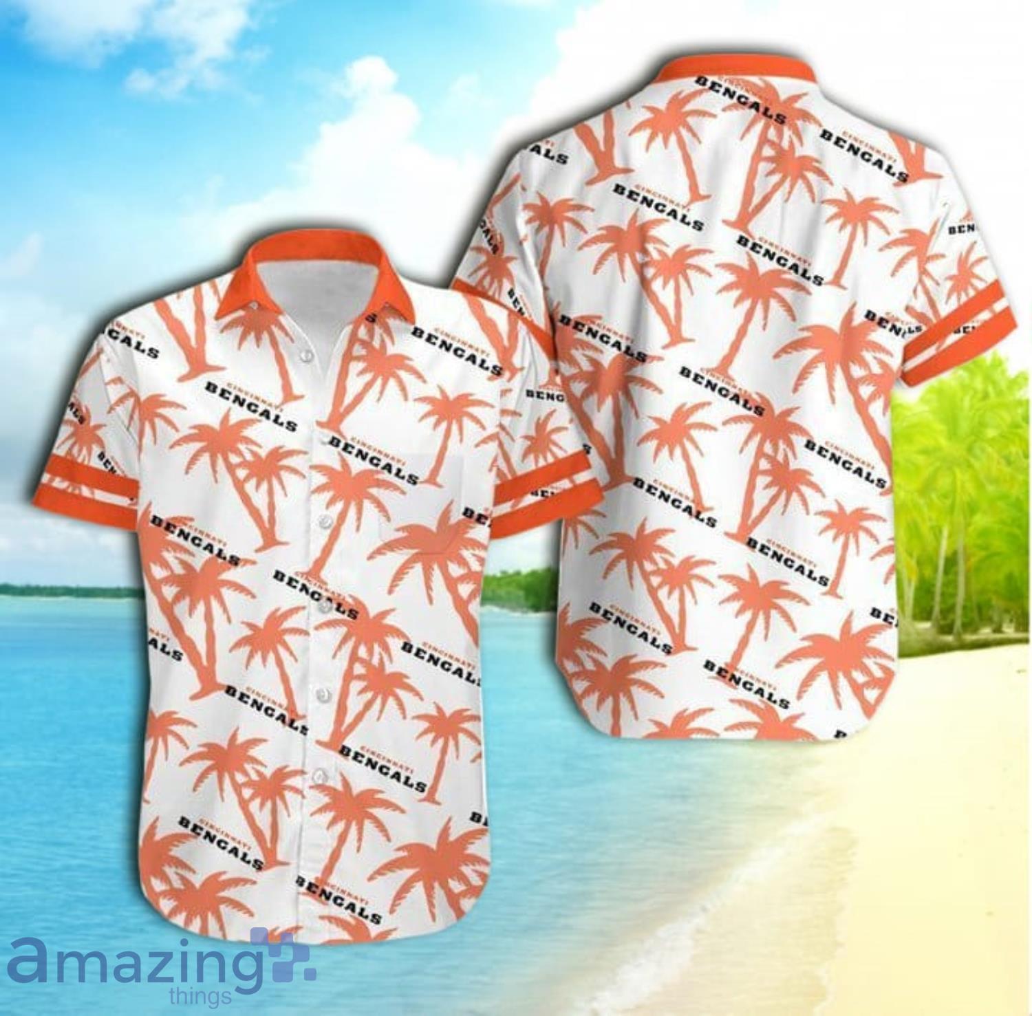 Cincinnati Bengals Coconut Tree Nfl Gift For Fan Hawaii Shirt Product Photo 1