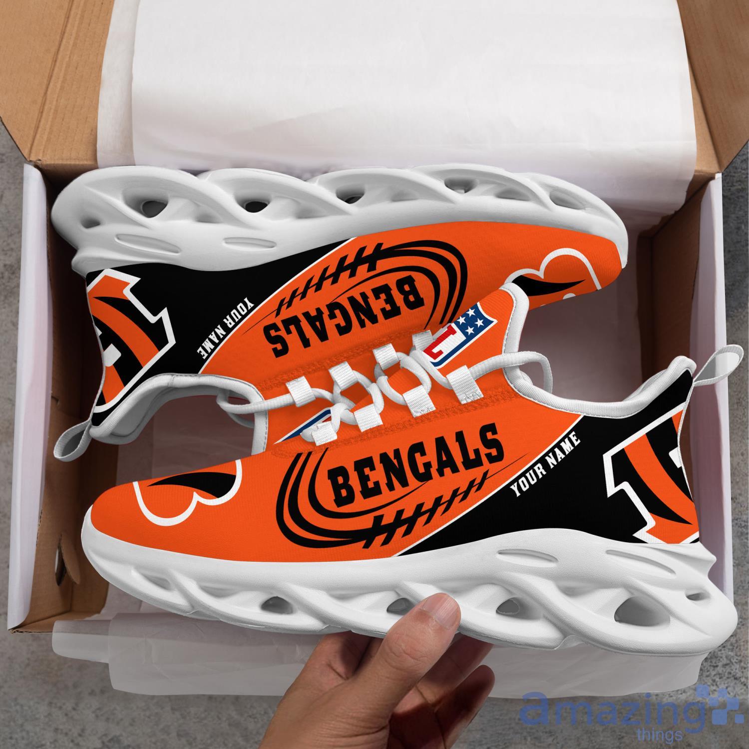 Nike, Shoes, Nike Air Force Custom Bengals With Orange Laces