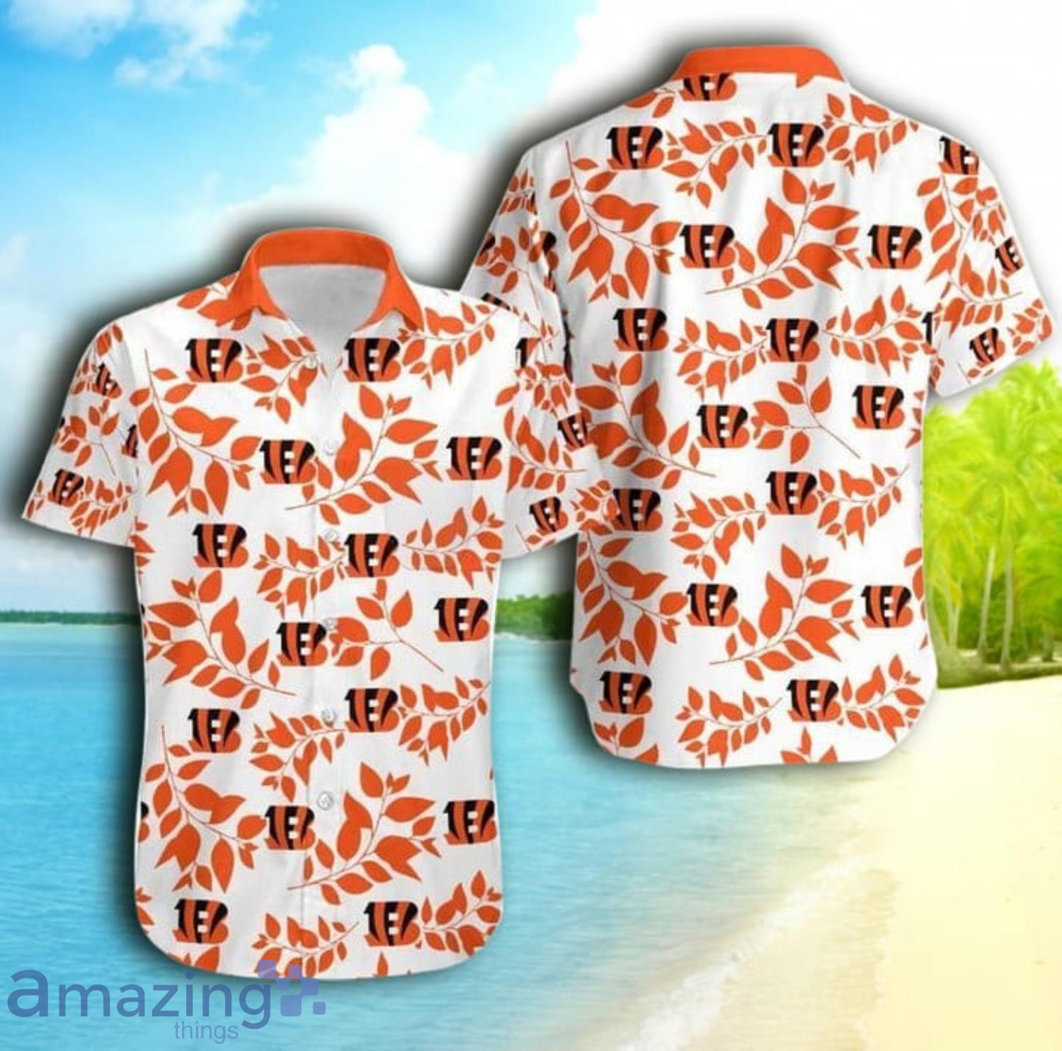 Cincinnati Bengals Nfl Gift For Fan Short Sleeve Hawaiian Shirt Product Photo 1