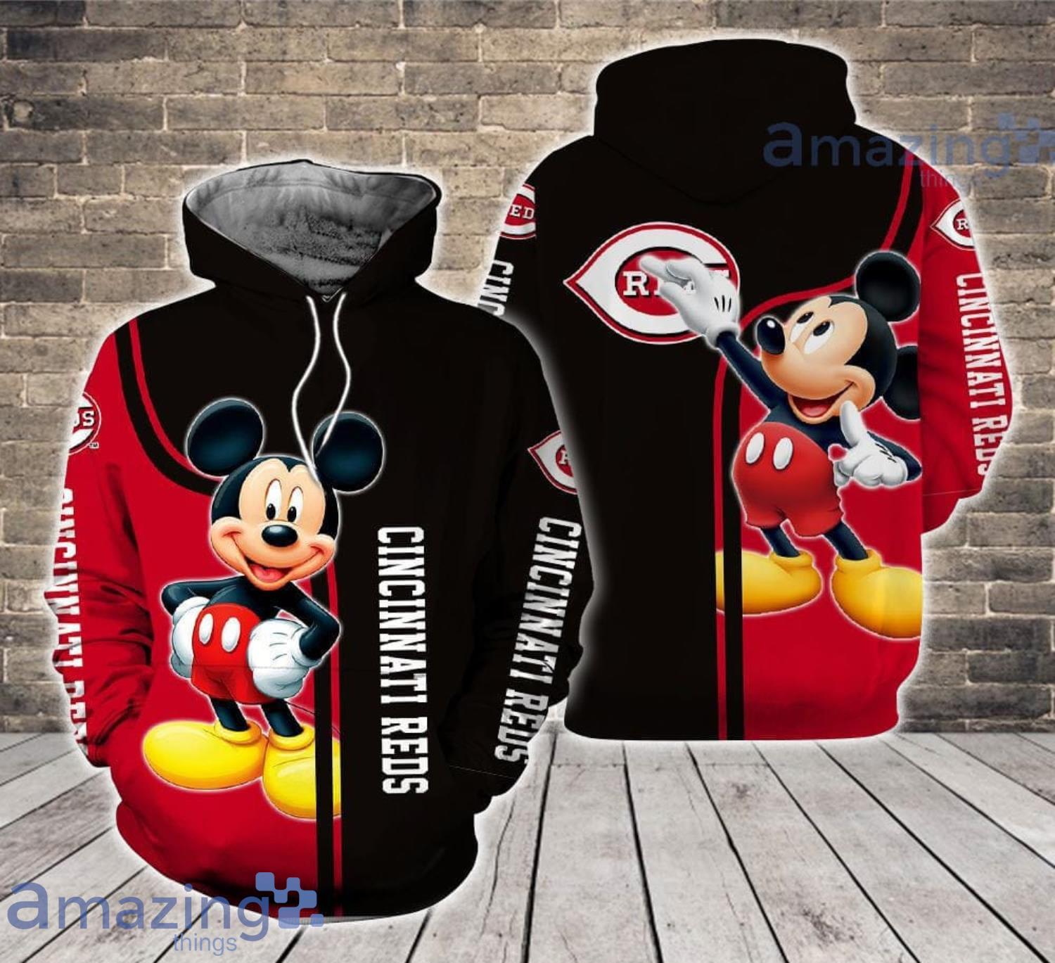Cincinnati Reds Mickey Mouse Lover Disney Cartoon 3D Hoodie For Fans Product Photo 1
