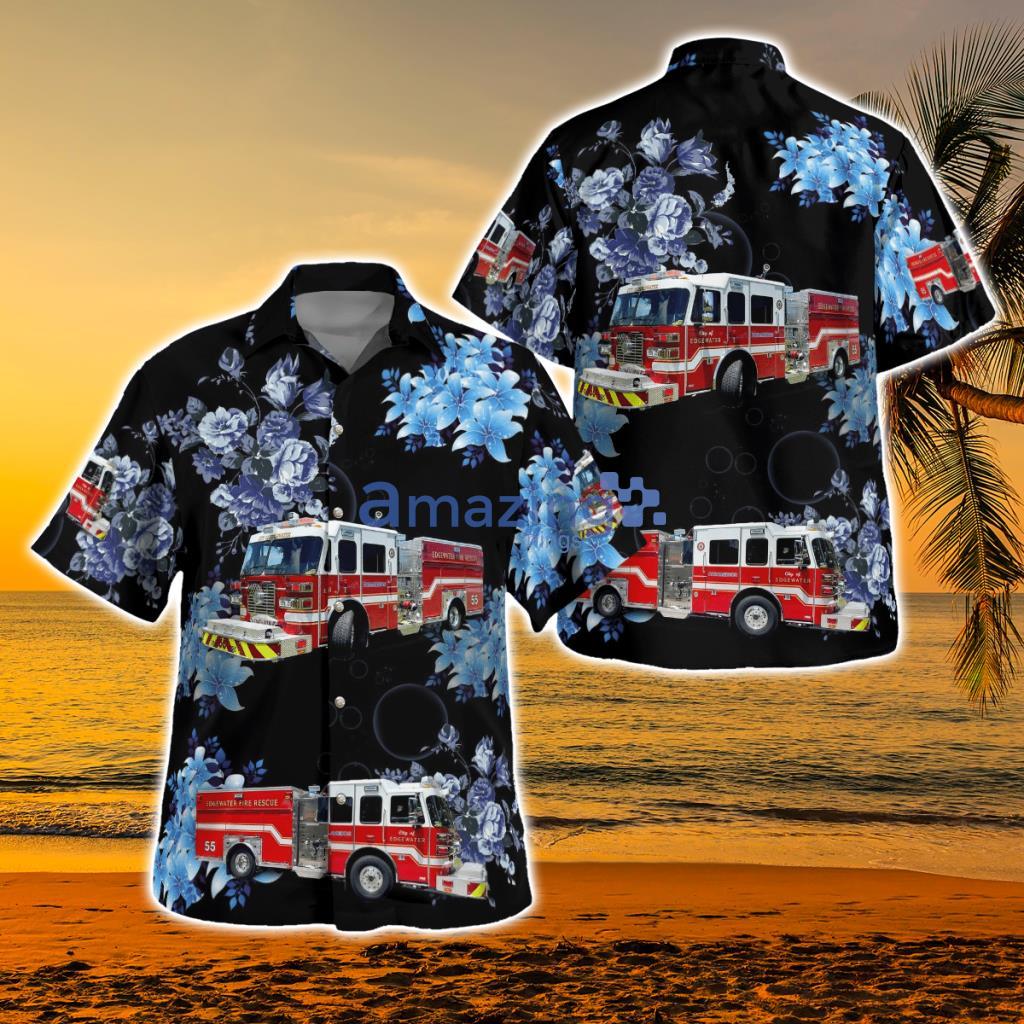 City of Edgewater Fire-Rescue Department Hawaiian Shirt - City of Edgewater Fire-Rescue Department Hawaiian Shirt