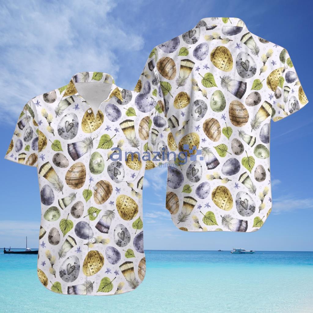 Classy Golden Easter Eggs Feather Flower Hawaiian Shirt - Classy Golden Easter Eggs Feather Flower Hawaiian Shirt