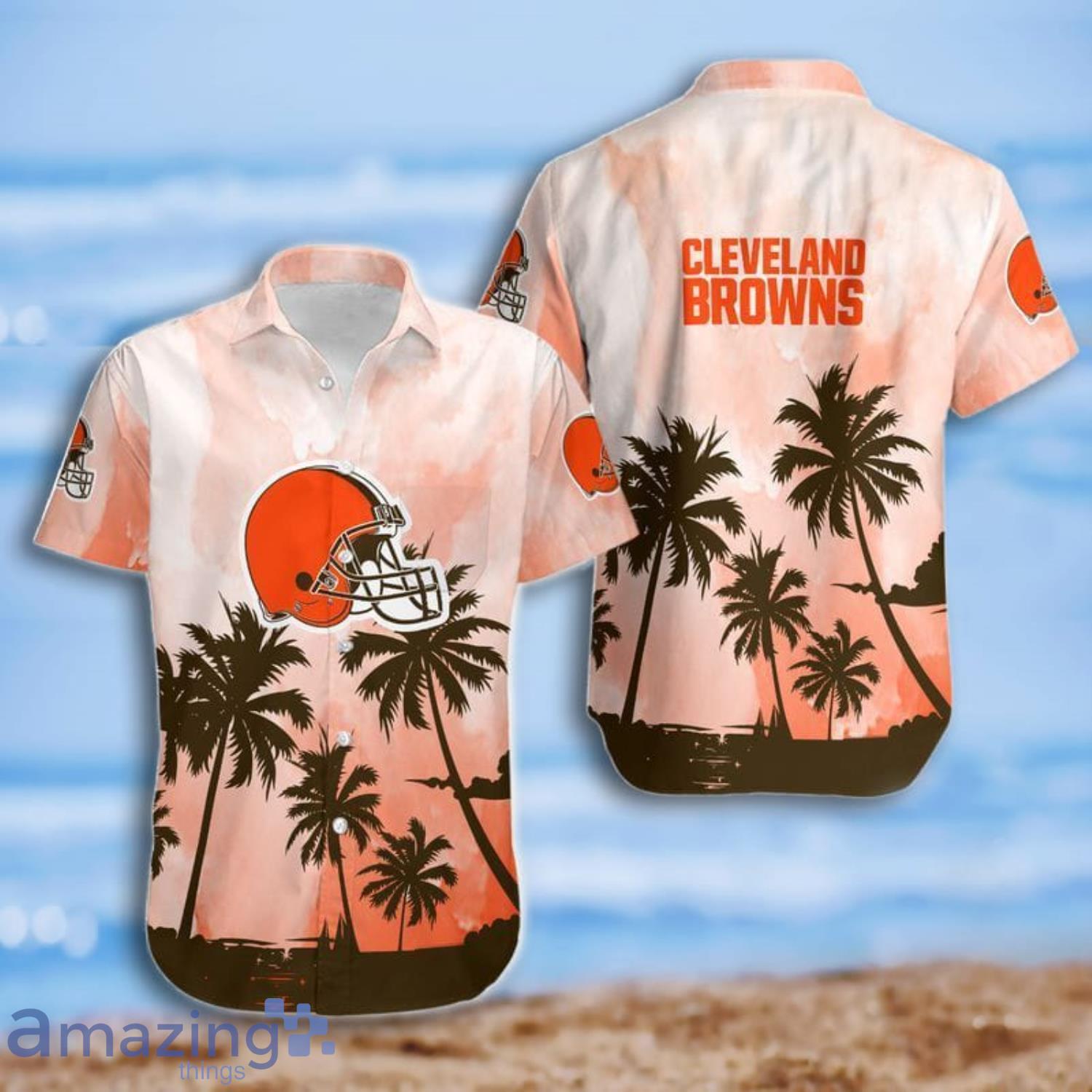 Cleveland Browns Coconut Trees NFL Short Sleeve Hawaiian Shirt Product Photo 1 Cleveland Browns Coconut Trees NFL Short Sleeve Hawaiian Shirt Product Photo 1