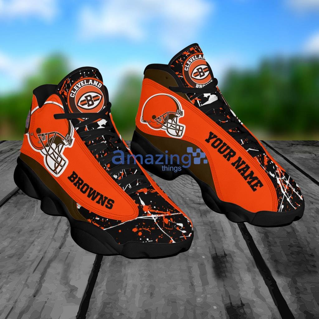 Cleveland Browns NFL Personalized Air Jordan 13 For Fans