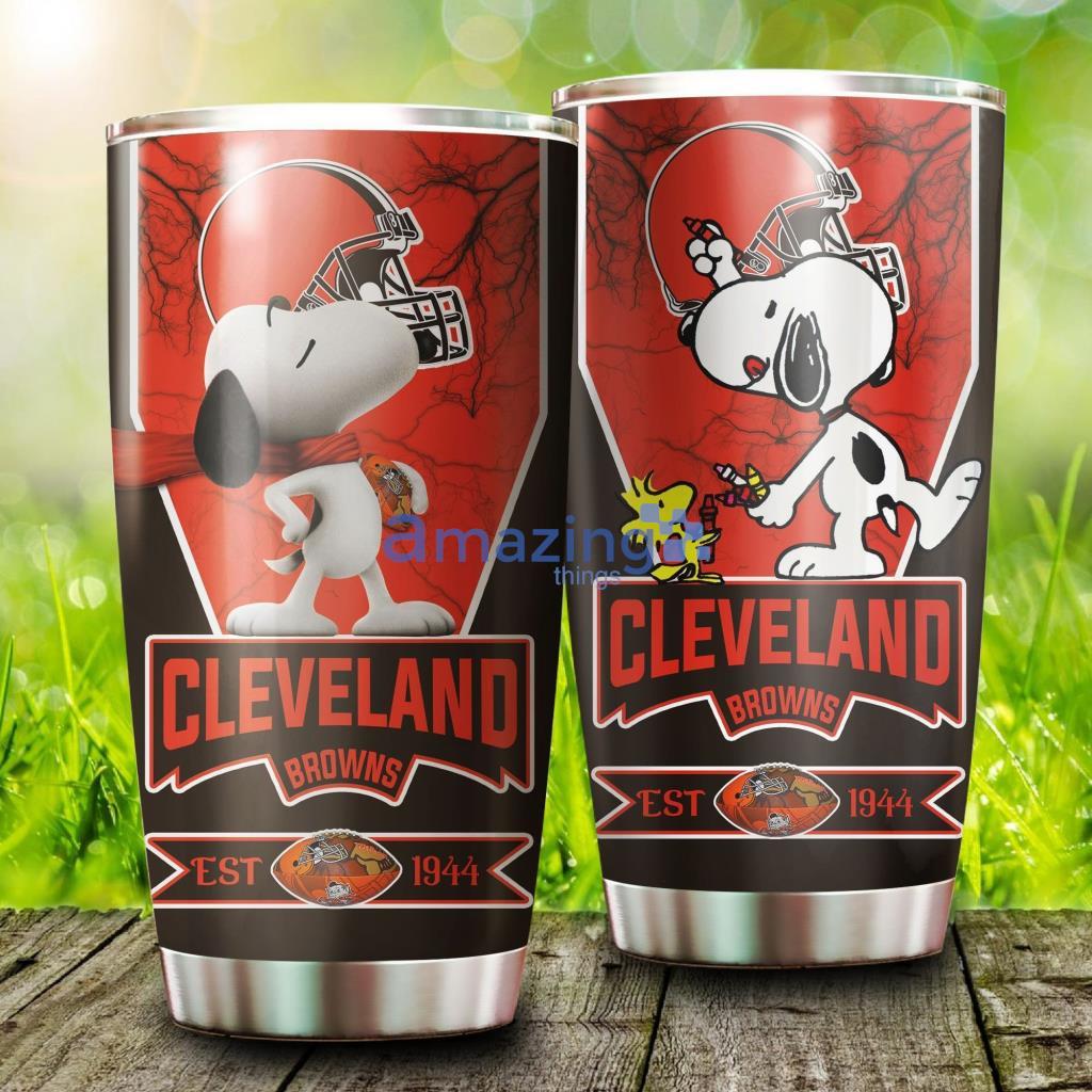 Cleveland Browns Snoopy  Tumbler - 1