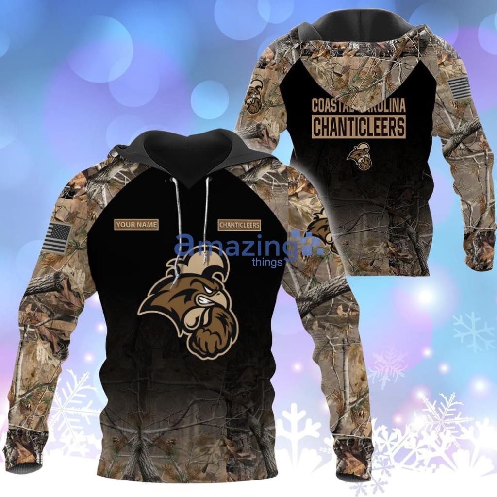 Coastal Carolina Chanticleers NCAA Personalized Your Hunting Camo Style 3D Hoodie - Custom Name -NCAA46-Coastal Carolina Chanticleers -Personalized Your hunting camo style-3D Hoodie,T-Shirt, Sweatshirt, Zipper-DS005