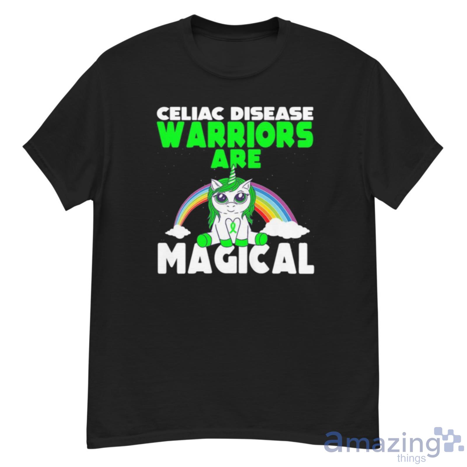 Coeliac Disease Awareness Cute Magical Unicorn Green Ribbon Shirt - G500 Men’s Classic T-Shirt Coeliac Disease Awareness Cute Magical Unicorn Green Ribbon Shirt - G500 Men’s Classic T-Shirt