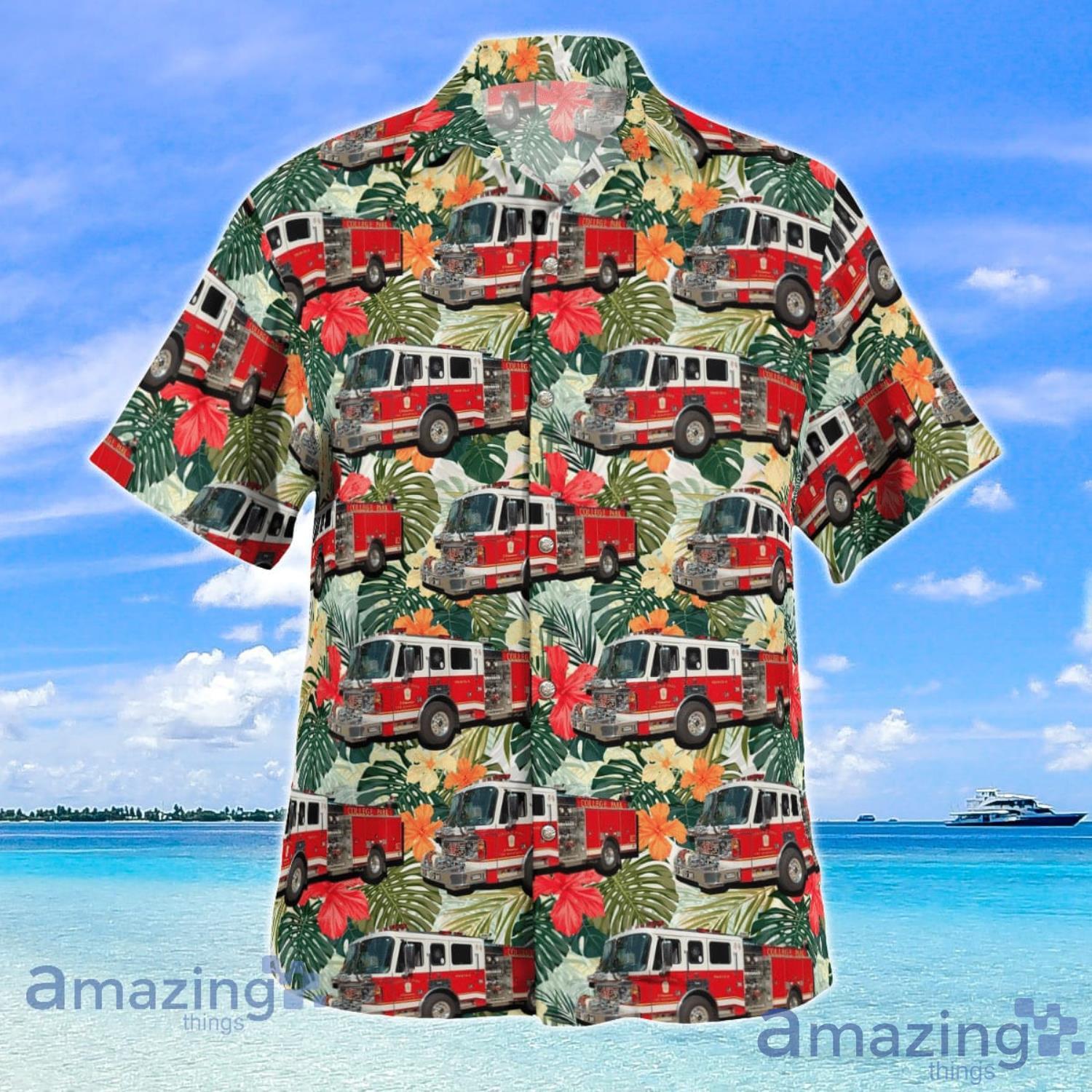 College Park Volunteer Fire Department Maryland Beach Summer Gift Hawaiian Shirt image College Park Volunteer Fire Department Maryland Beach Summer Gift Hawaiian Shirt Product Photo 2