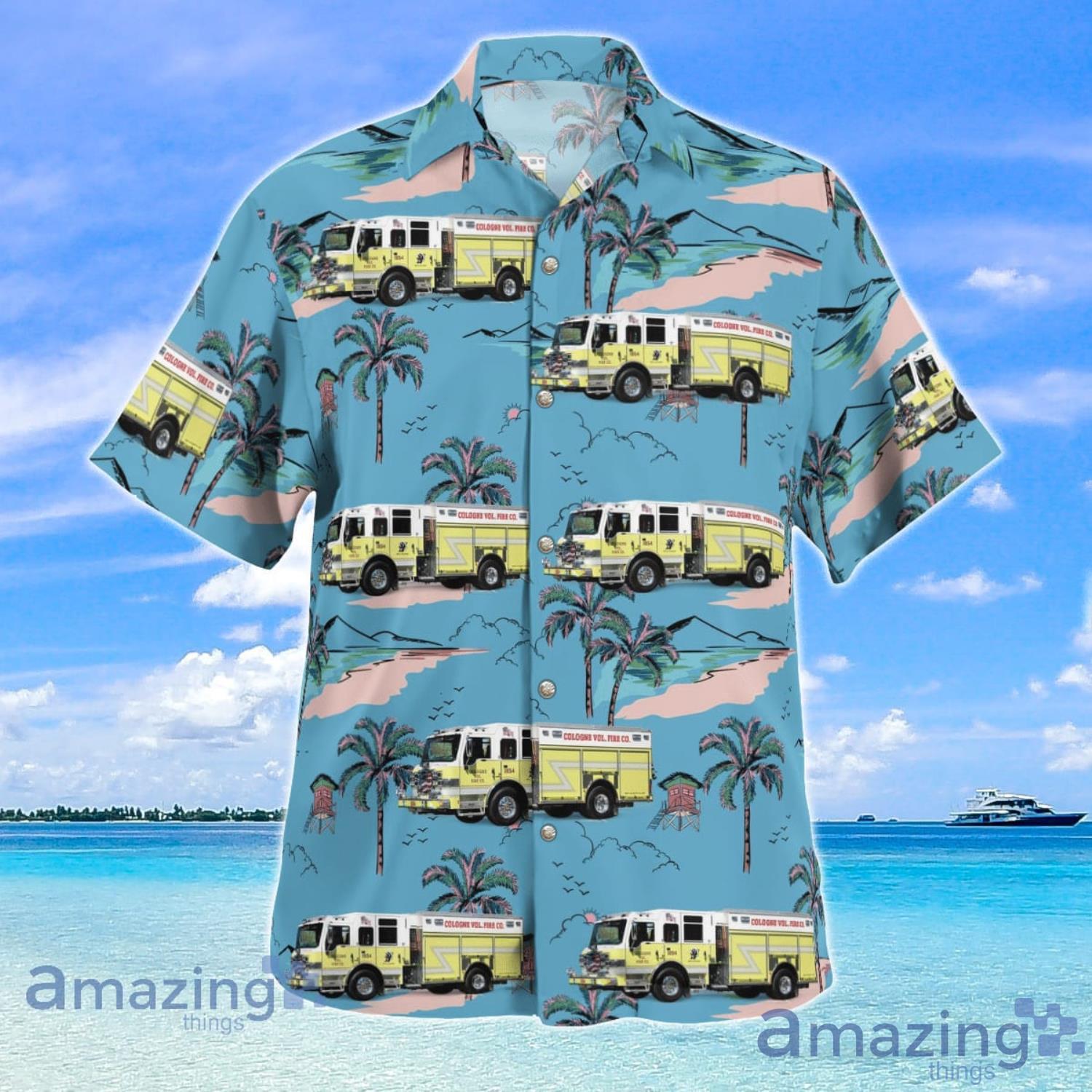 Cologne Volunteer Fire Company Mays Landing New Jersey Beach Summer Gift  Hawaiian Shirt