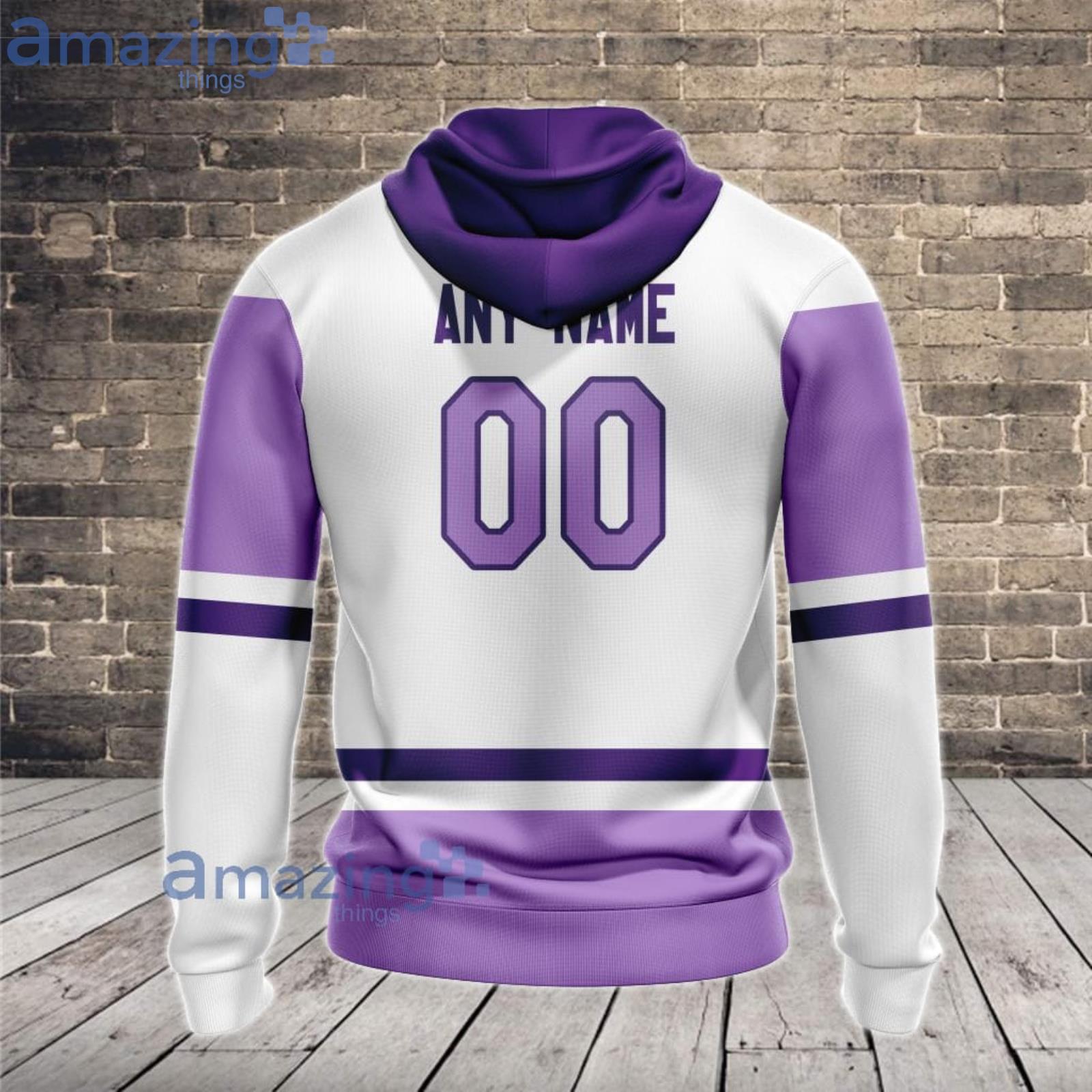 Colorado Avalanche Custom Name And Number Fight Cancer Hoodie Zip