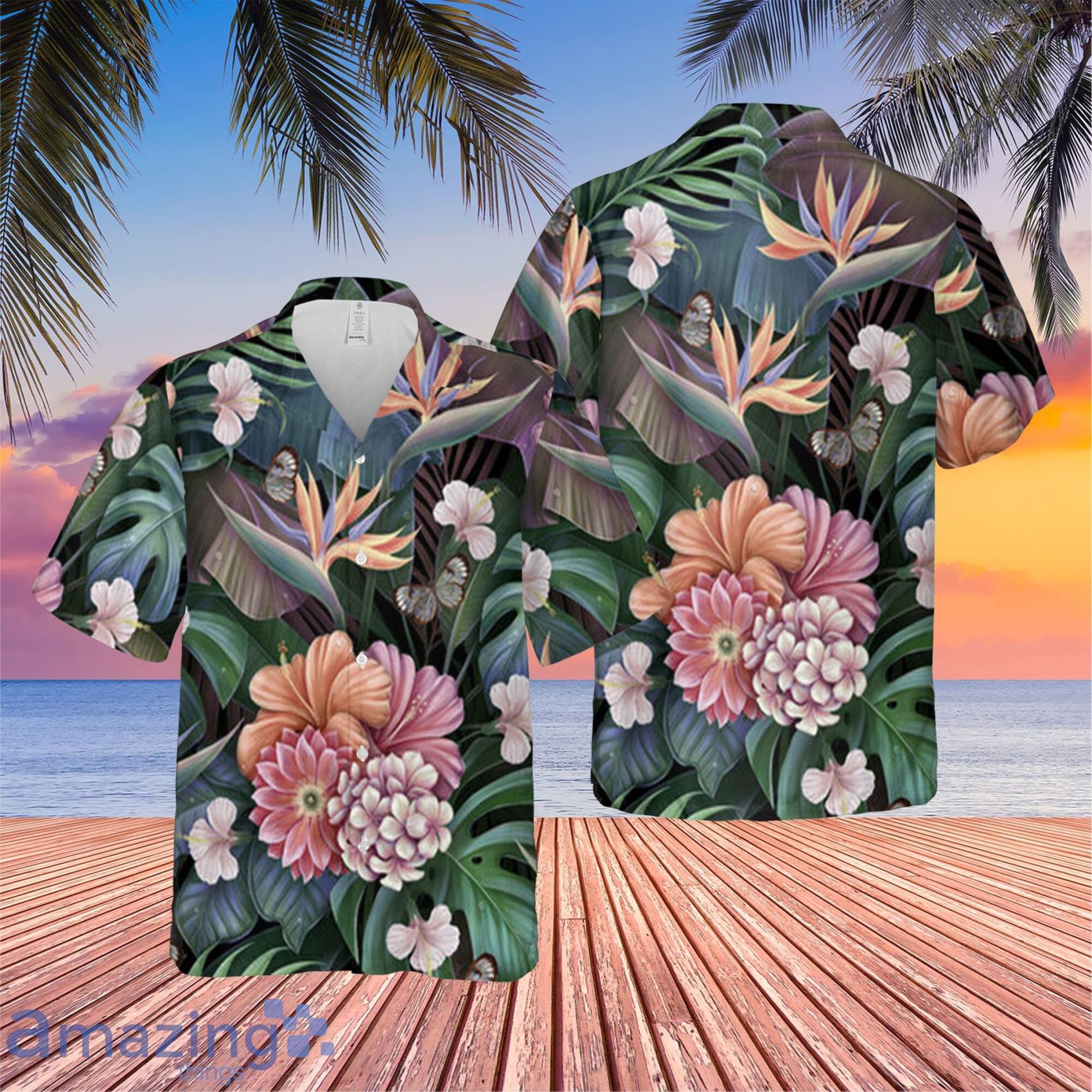 Colorfull Forest Flower Summer Vacation Hawaiian Shirt For Men And Women Product Photo 1