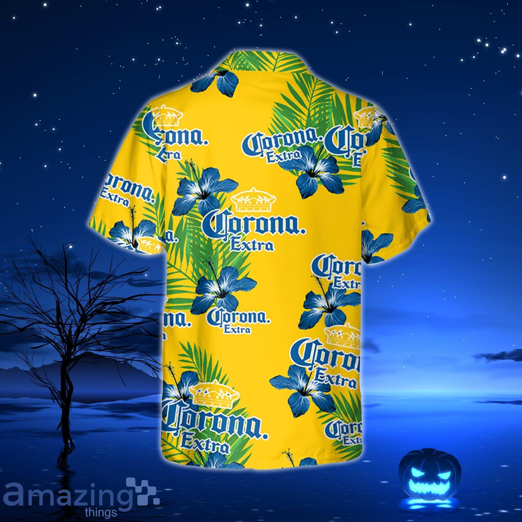 Corona Extra Beer Floral Pattern Hawaiian Shirt