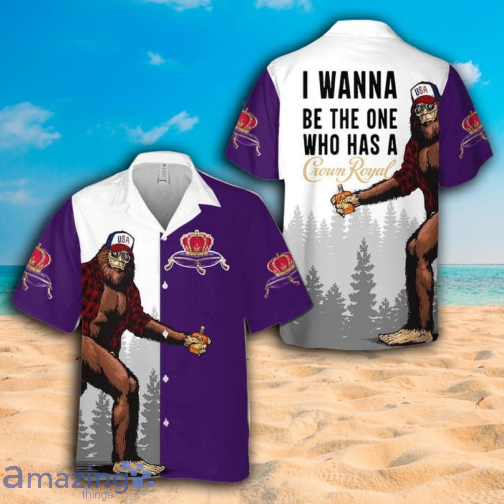 Crown Royal Bigfoot Short Sleeve Hawaiian Shirt Product Photo 1