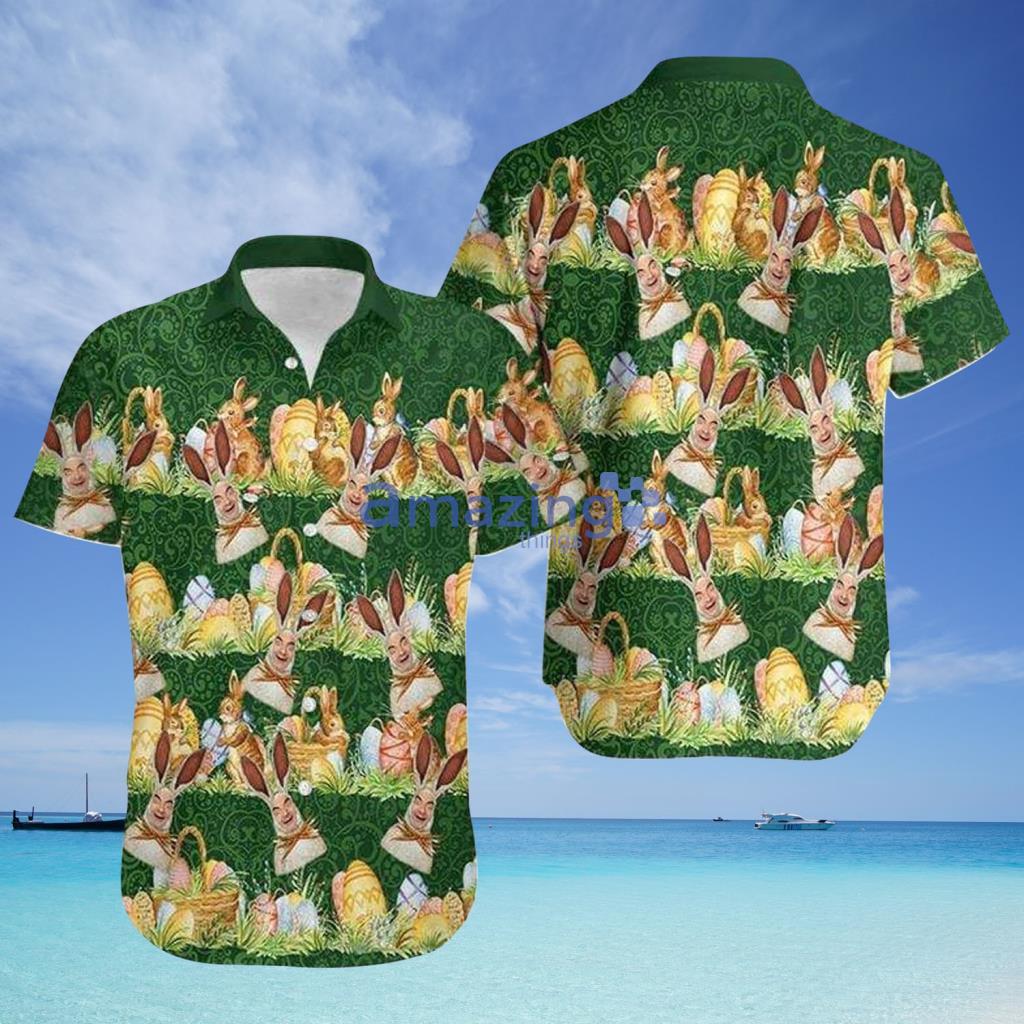 Custom Face Easter Bunny With Your Photo Hawaiian Shirt - Custom Face Easter Bunny With Your Photo Hawaiian Shirt