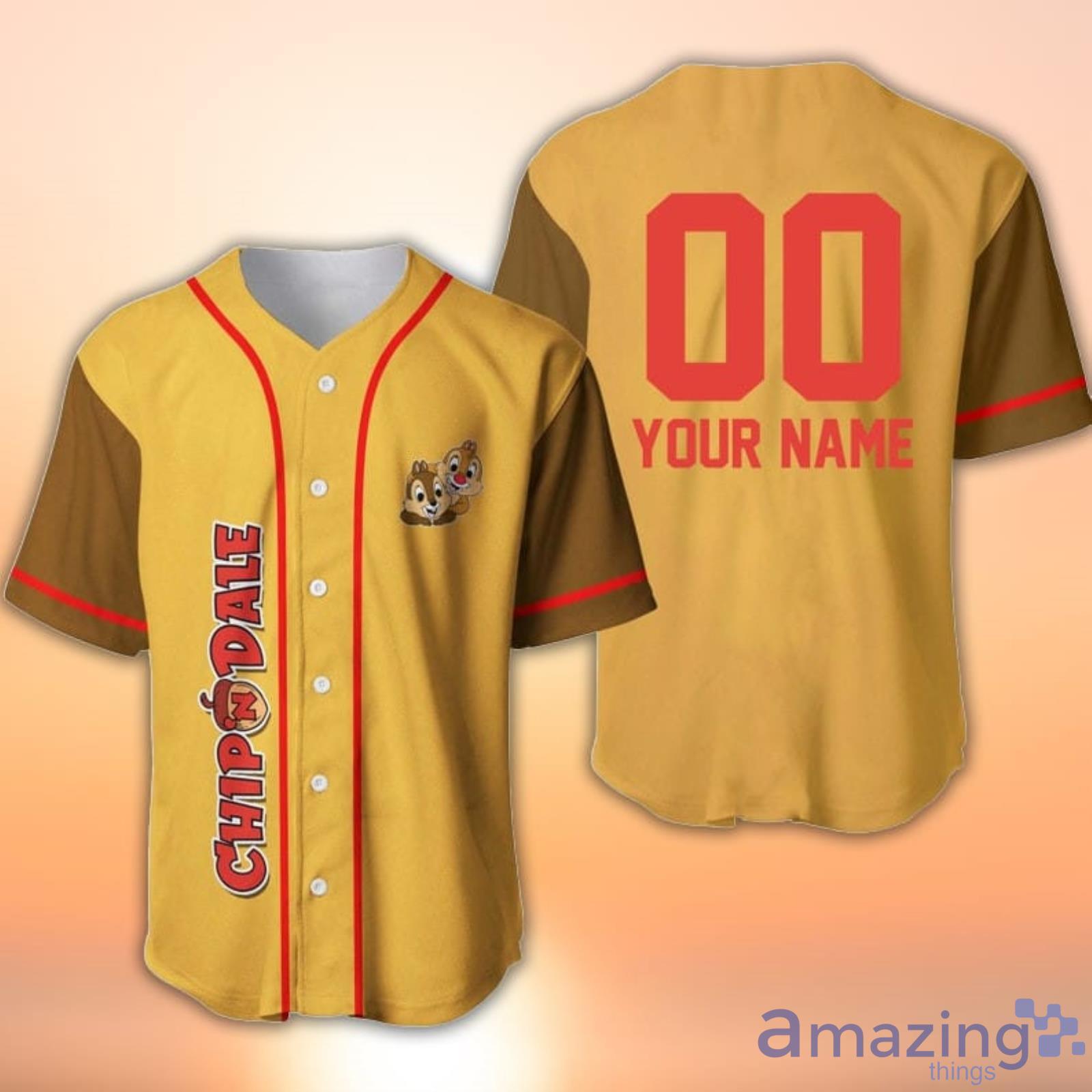 Custom Name And Number Chipmunks Chip 'n' Dale All Over Print Baseball Jersey Shirt Shirt image Custom Name And Number Chipmunks Chip 'n' Dale All Over Print Baseball Jersey Shirt Shirt