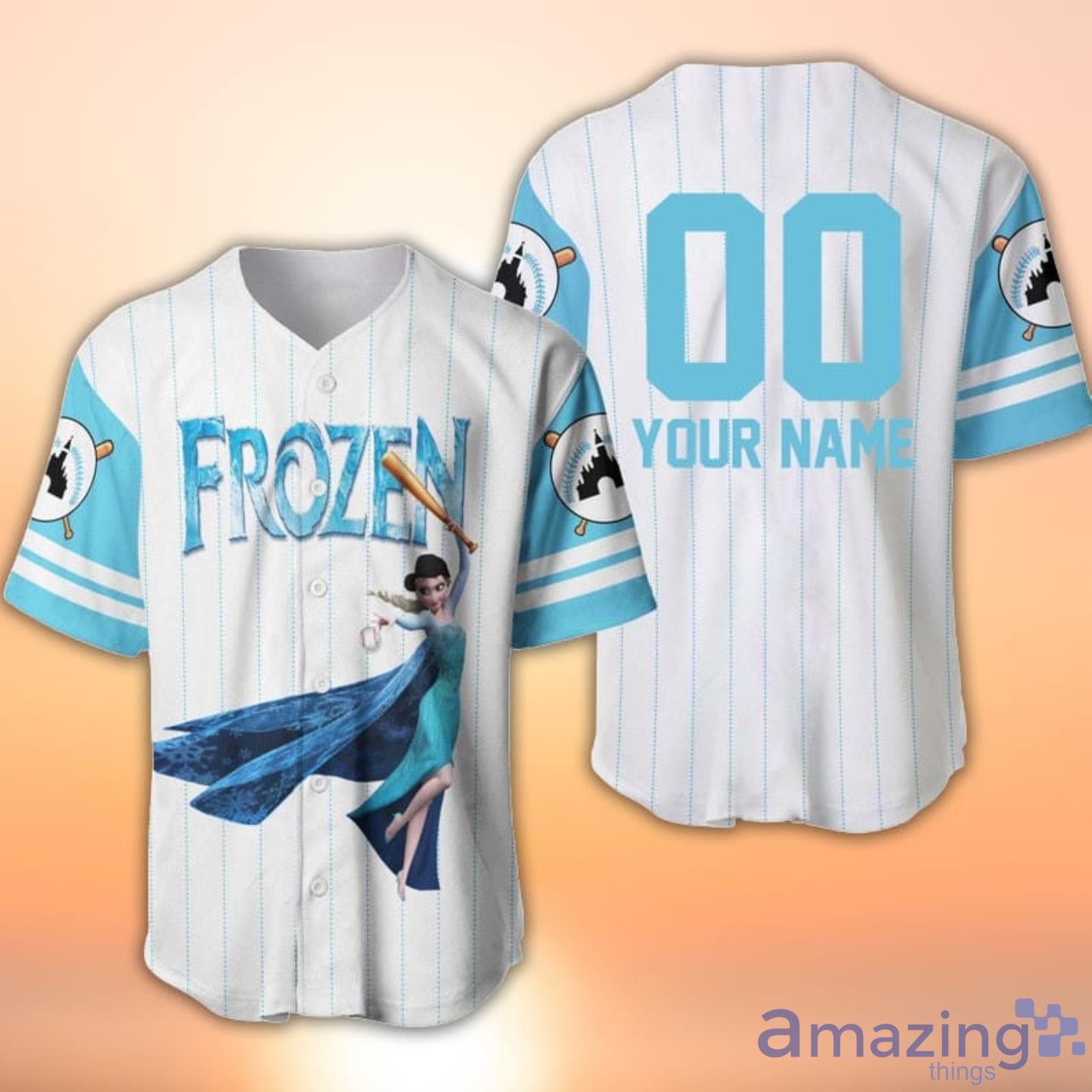 Custom Logo Name Number Blue Pinstripe Baseball Jersey