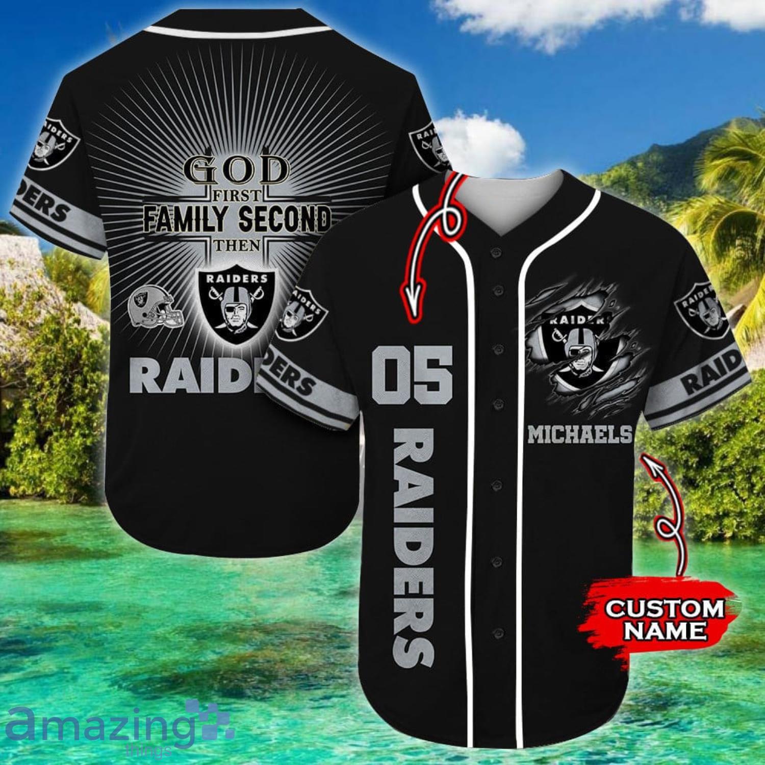 Las Vegas Raiders 3D Personalized Name Number Metallica 3D Baseball Jersey  - Bring Your Ideas, Thoughts And Imaginations Into Reality Today