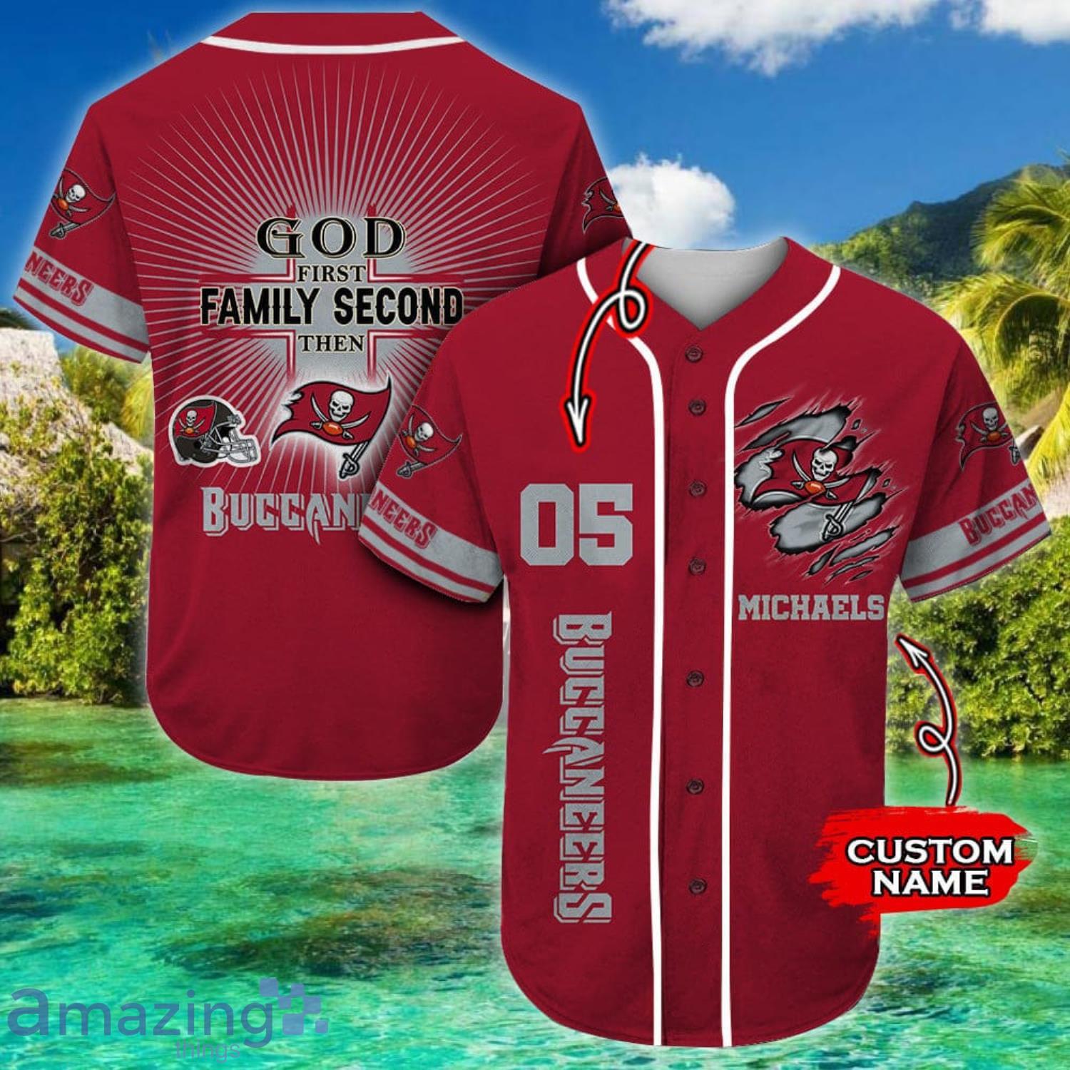 Custom Name And Number Tampa Bay Buccaneers God First Family