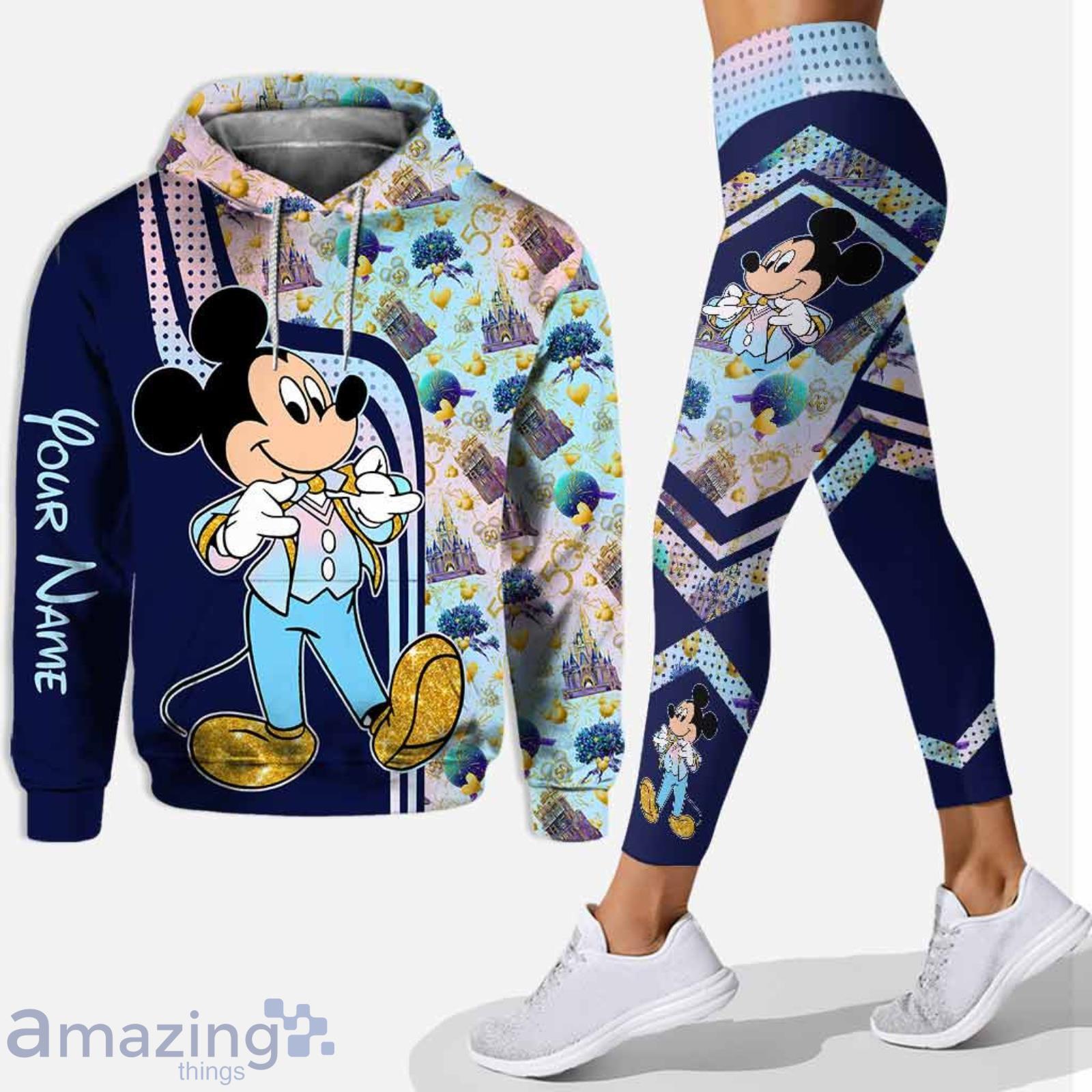 Custom Name Cute Mickey Mouse Hoodie And Leggings