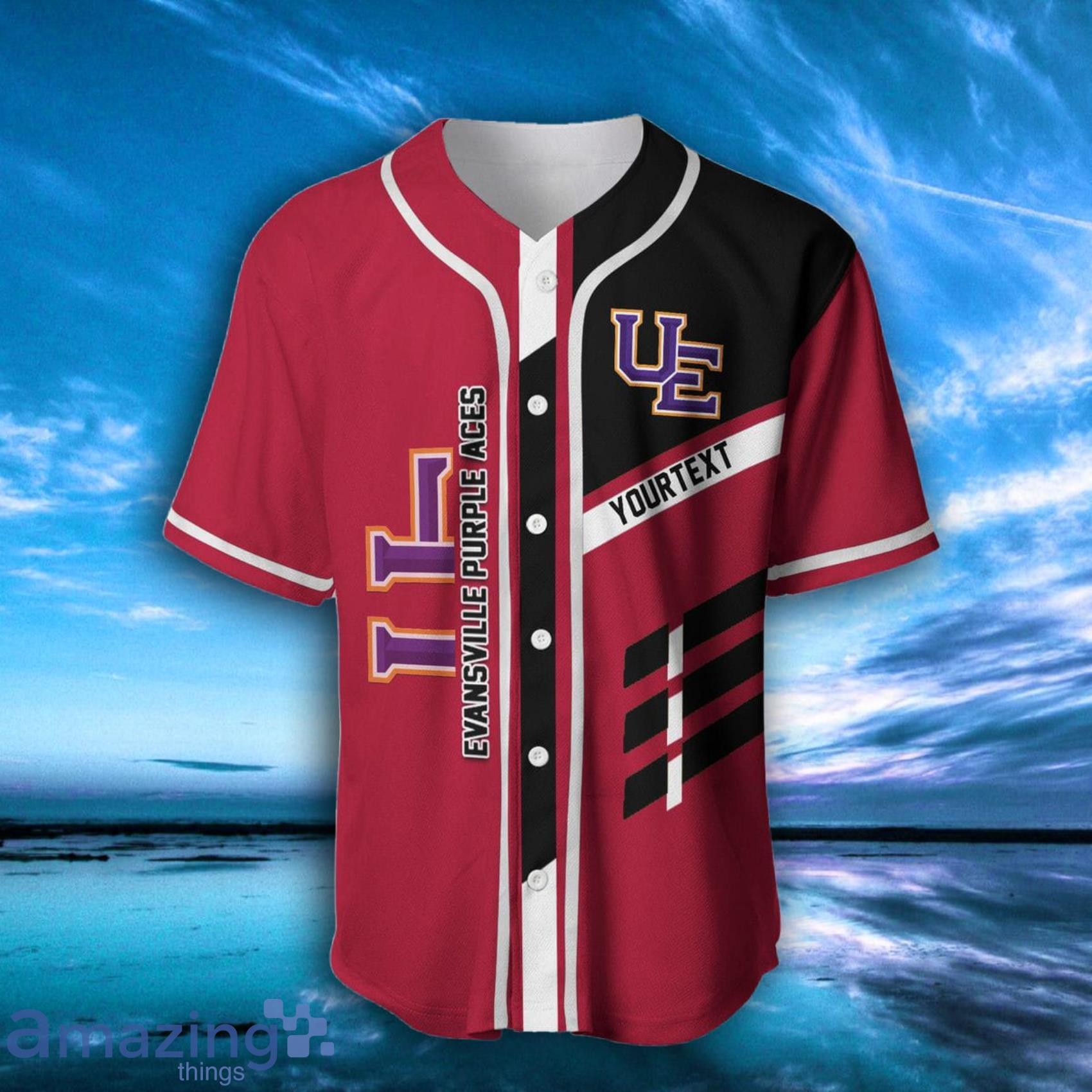 Custom Name Evansville Purple Aces NCAA Baseball Jersey Shirt For Fan