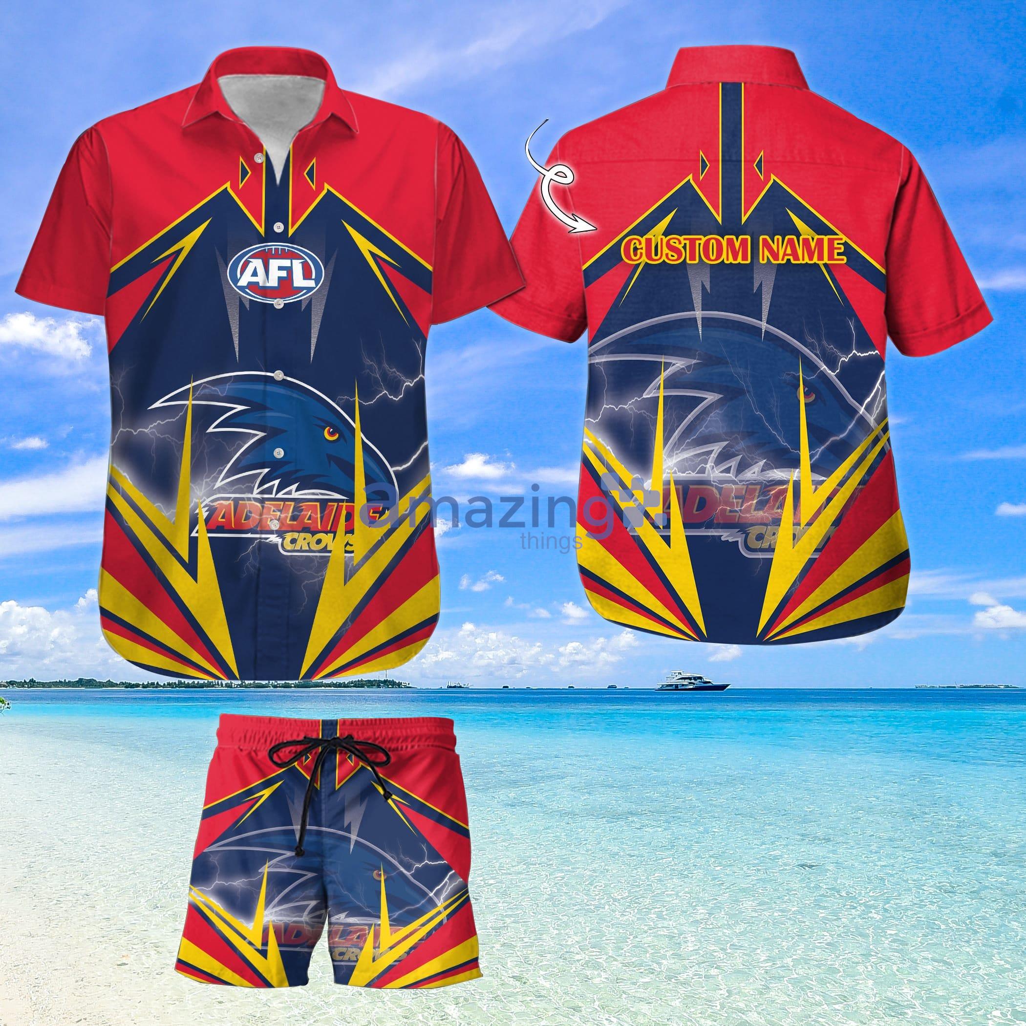 Custom Name For Fans Adelaide Football Club Hawaiian Shirt And Shorts Product Photo 1