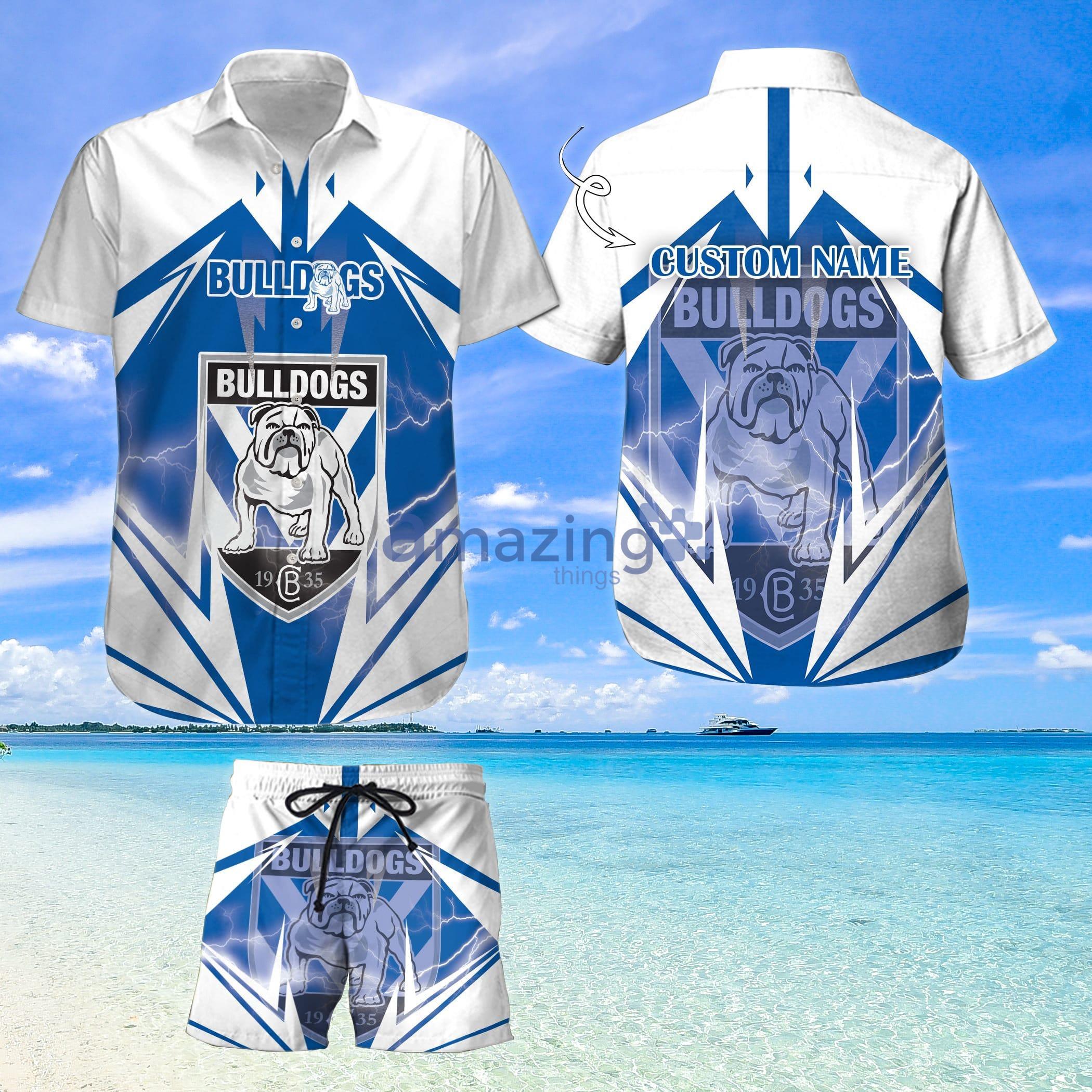 Custom Name For Fans Canterbury Bankstown BulldogsNrl Hawaiian Shirt And Shorts Product Photo 1