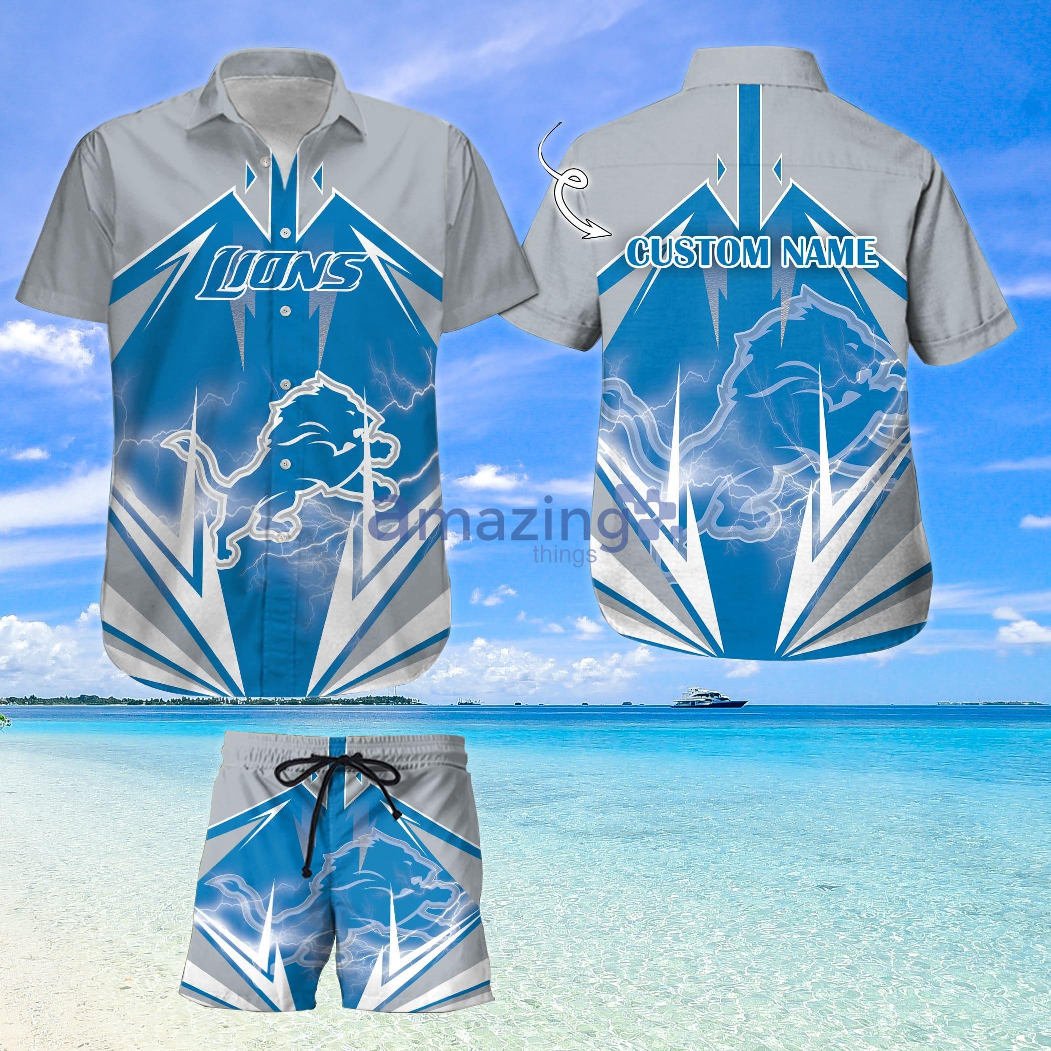 NEW Detroit Lions NFL Hawaiian Shirt And Short