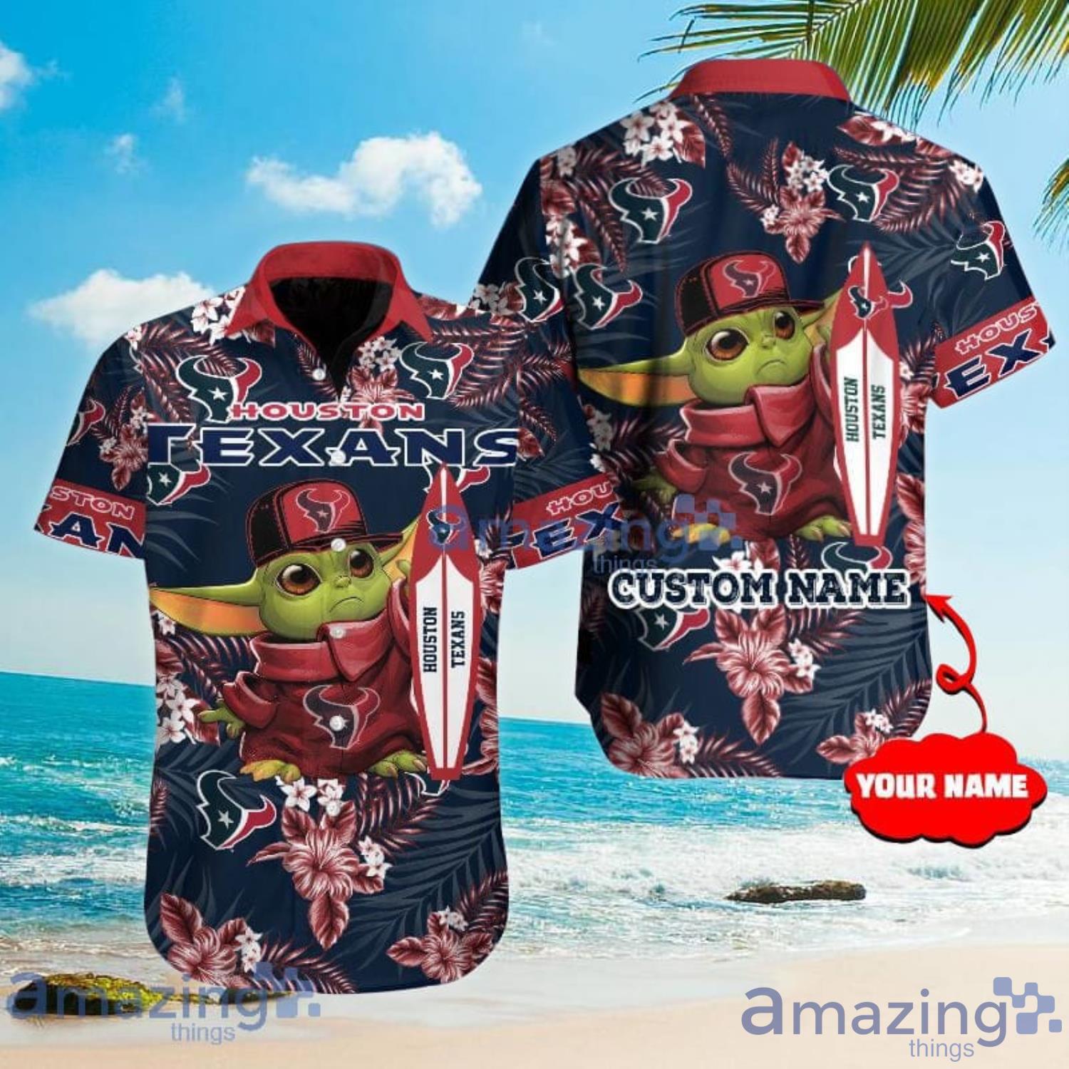 Custom Name For Fans Jacksonville Jaguars NFL Baby Yoda Lover Tropical Hawaiian  Shirt