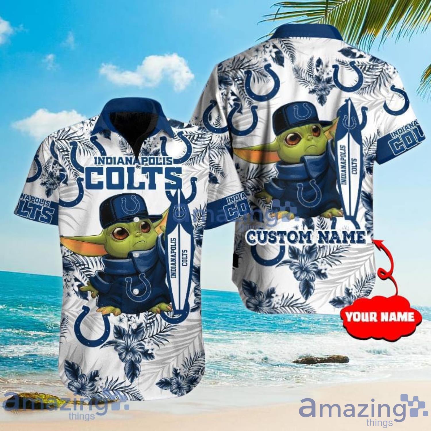 Indianapolis Colts NFL Shirt Fans Gift Custom Name Hawaiian Shirt