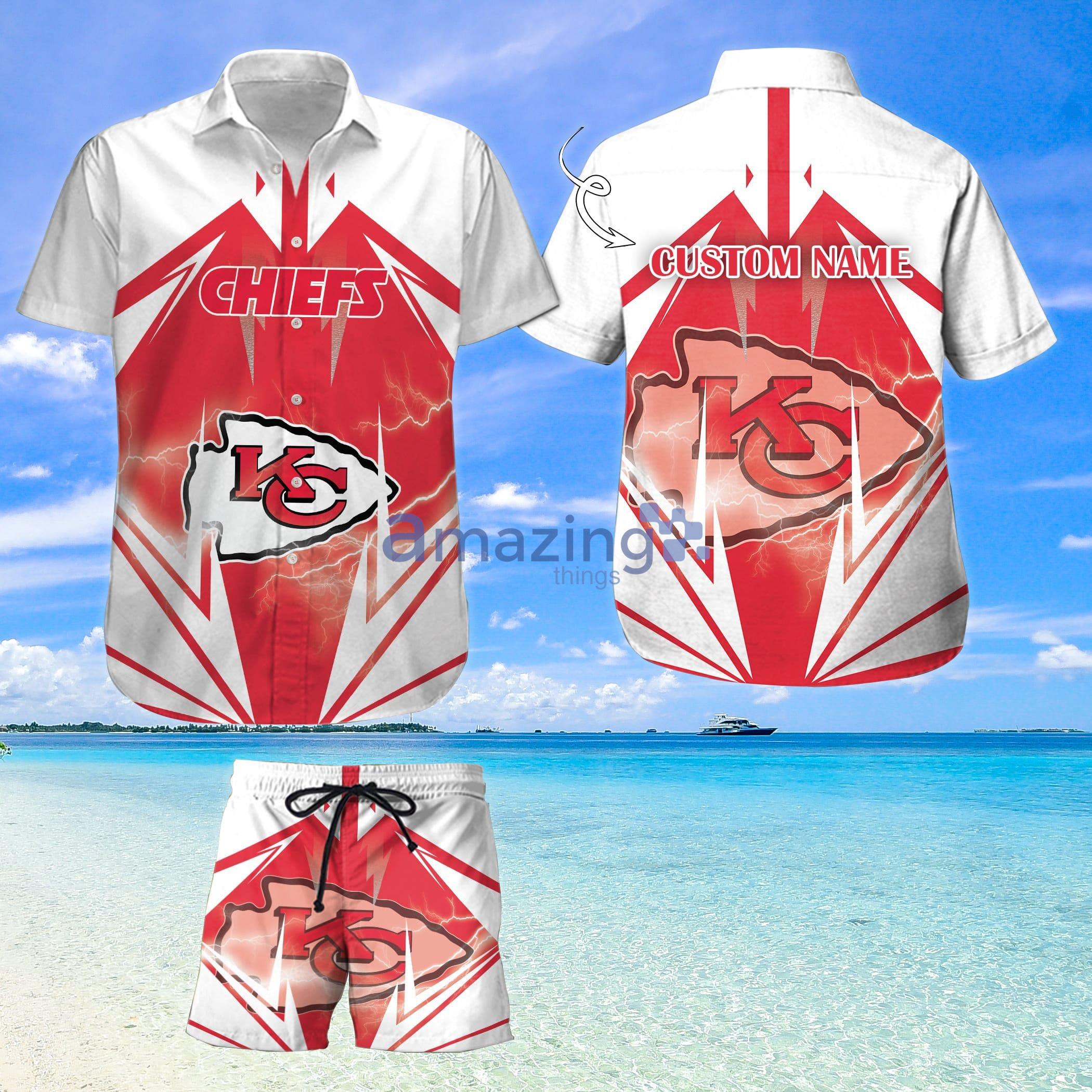 Kansas City Chiefs Custom Name NFL Hawaiian Shirt And Shorts Gift