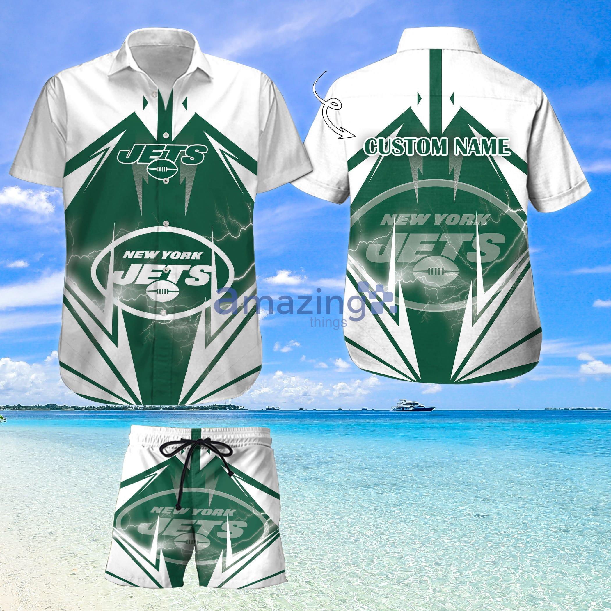 Personalized New York Jets NFL Hawaiian Shirt, beach shorts