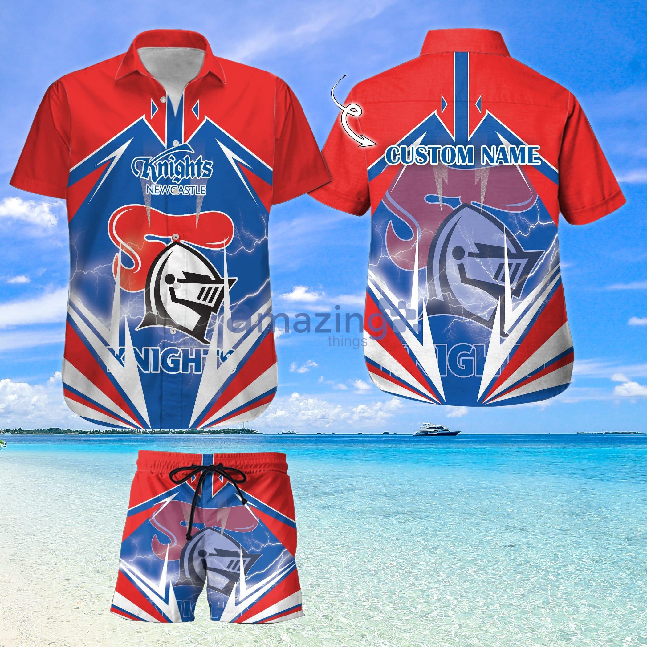 Custom Name For Fans Newcastle KnightsNrl Hawaiian Shirt And Shorts Product Photo 1